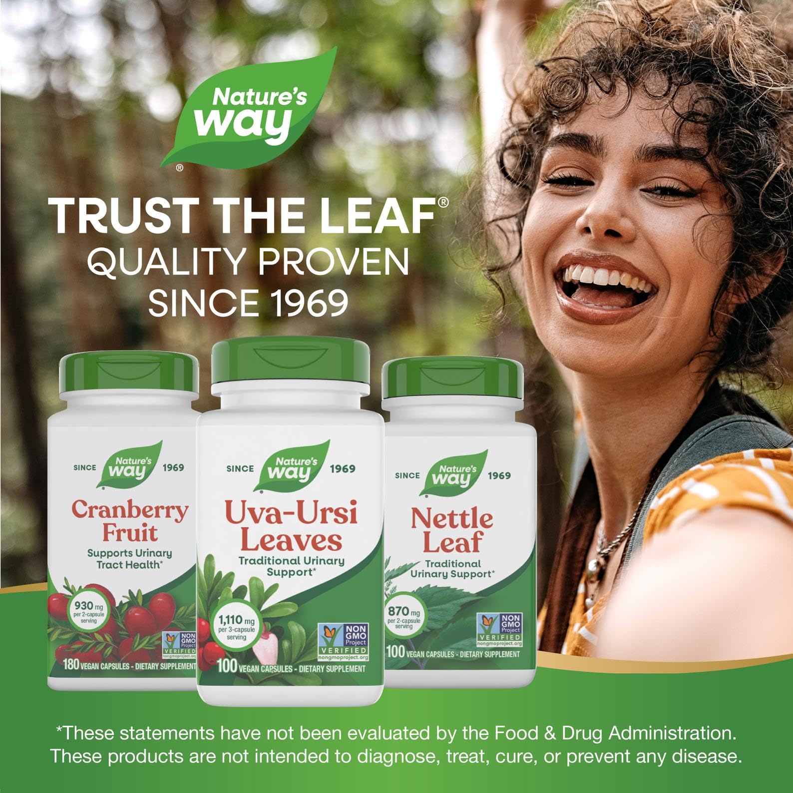 Nature's Way Uva Ursi Leaves, Traditional Urinary Support*, 1,110 mg per 3-Capsule Serving, Non-GMO Project Verified, Herbal Dietary Supplement, Gluten Free, 100 Vegan Capsules (Packaging May Vary) Nature's Way uk supplements