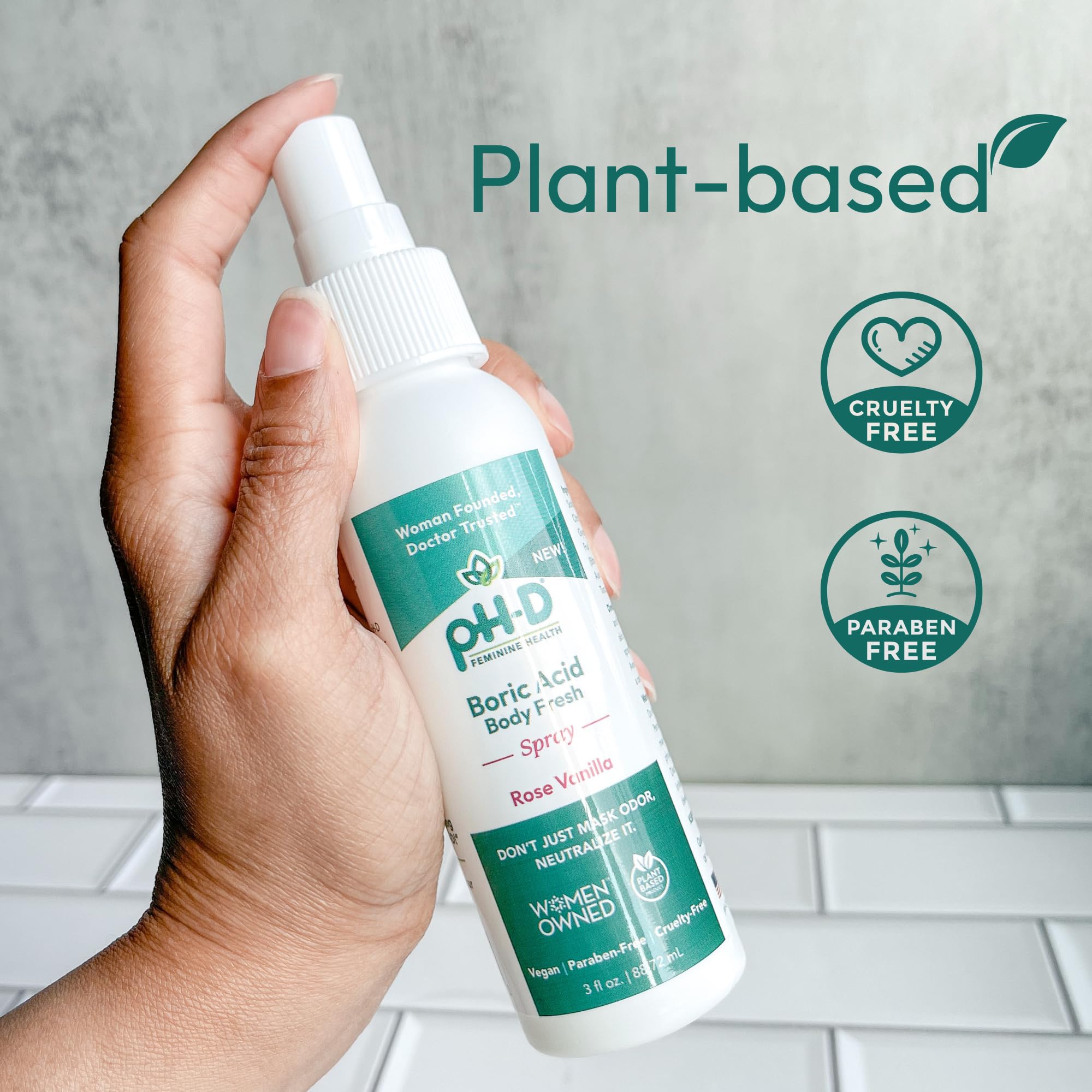 pH-D Feminine Health - Boric Acid Body Fresh Spray - Vegan, Paraben-Free, Plant Based pH-D Feminine Health Support uk supplements