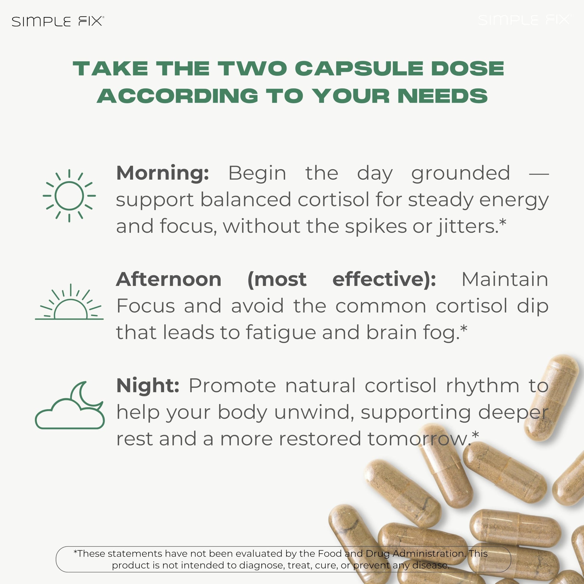 The Simple Fix Cortisol Balance Supplement – Supports Stress, Focus & Daily Energy – with Ashwagandha, Rhodiola Rosea, L-Theanine, Magnesium, Zinc & B6 – Adaptogen Formula – Vegan Capsules The Simple Fix uk supplements