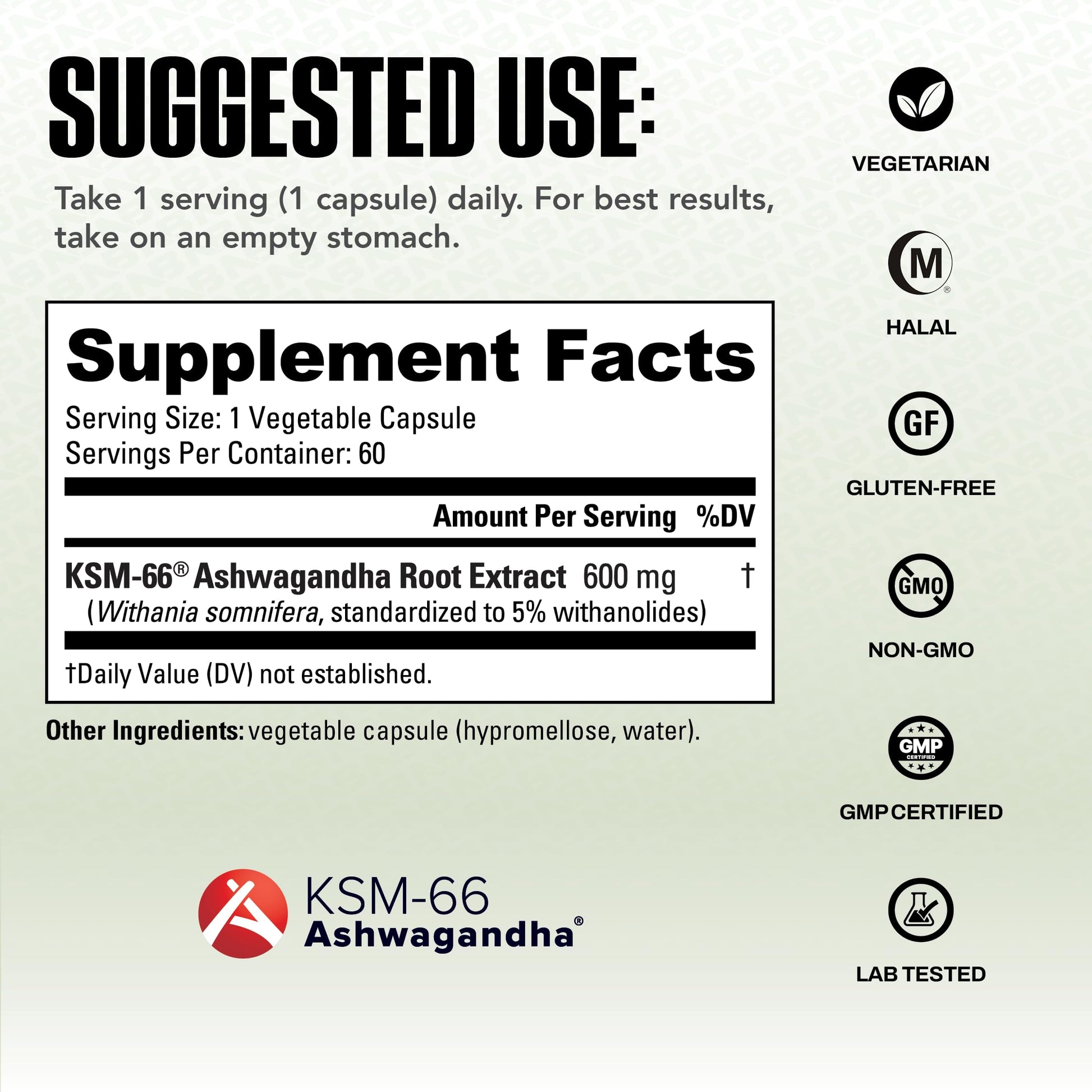 NutraBio Ashwagandha KSM-66 | Ashwagandha Herbal Supplement for Stress, Mood, & Performance | 600 MG of Clinically Studied KSM66 60 Capsules NutraBio uk supplements
