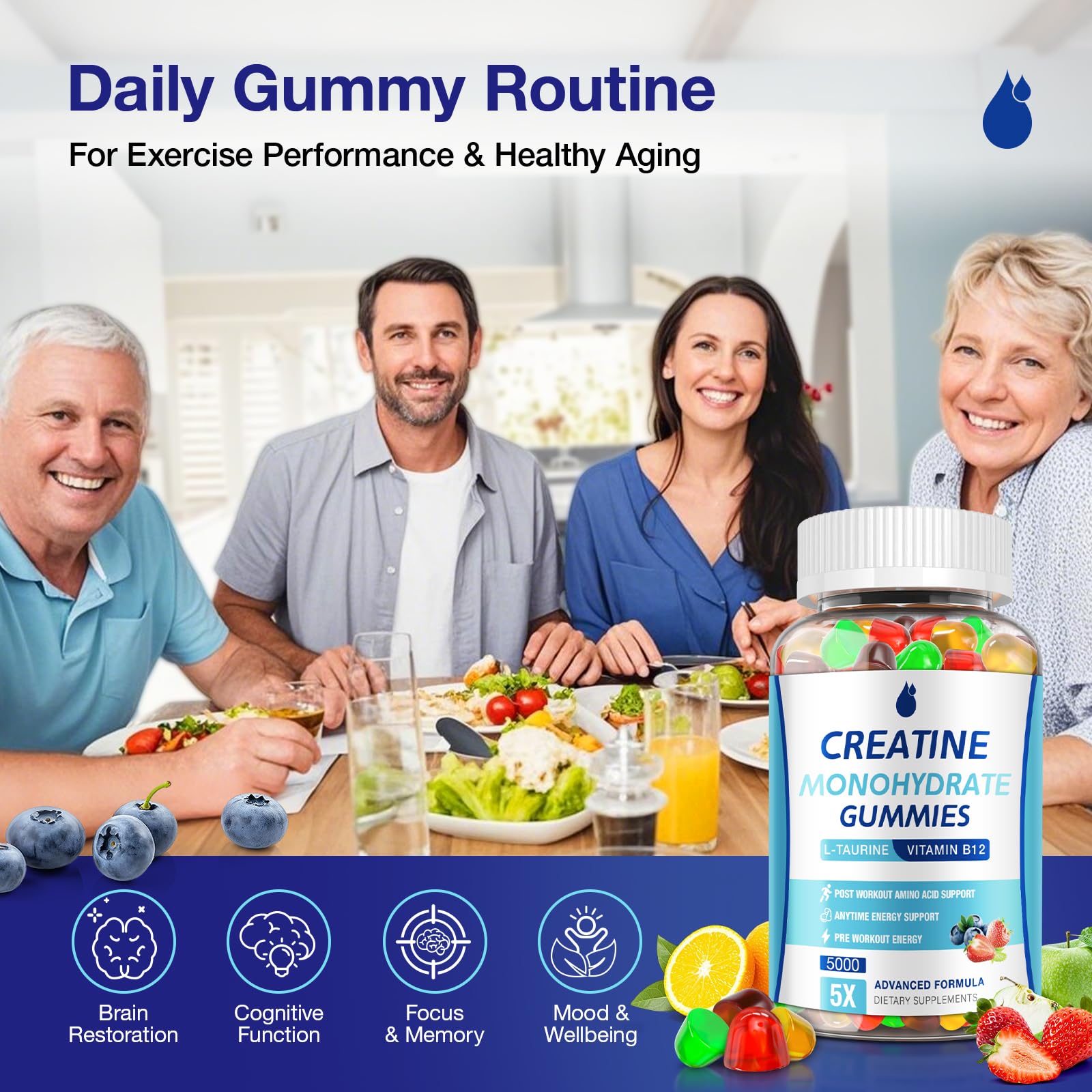 MaxHemp Creatine Gummies for Men & Women - Creatine Monohydrate Gummies 5g, Muscle Builder, Energy Boost & Pre-Workout Supplement, MaxHemp uk supplements