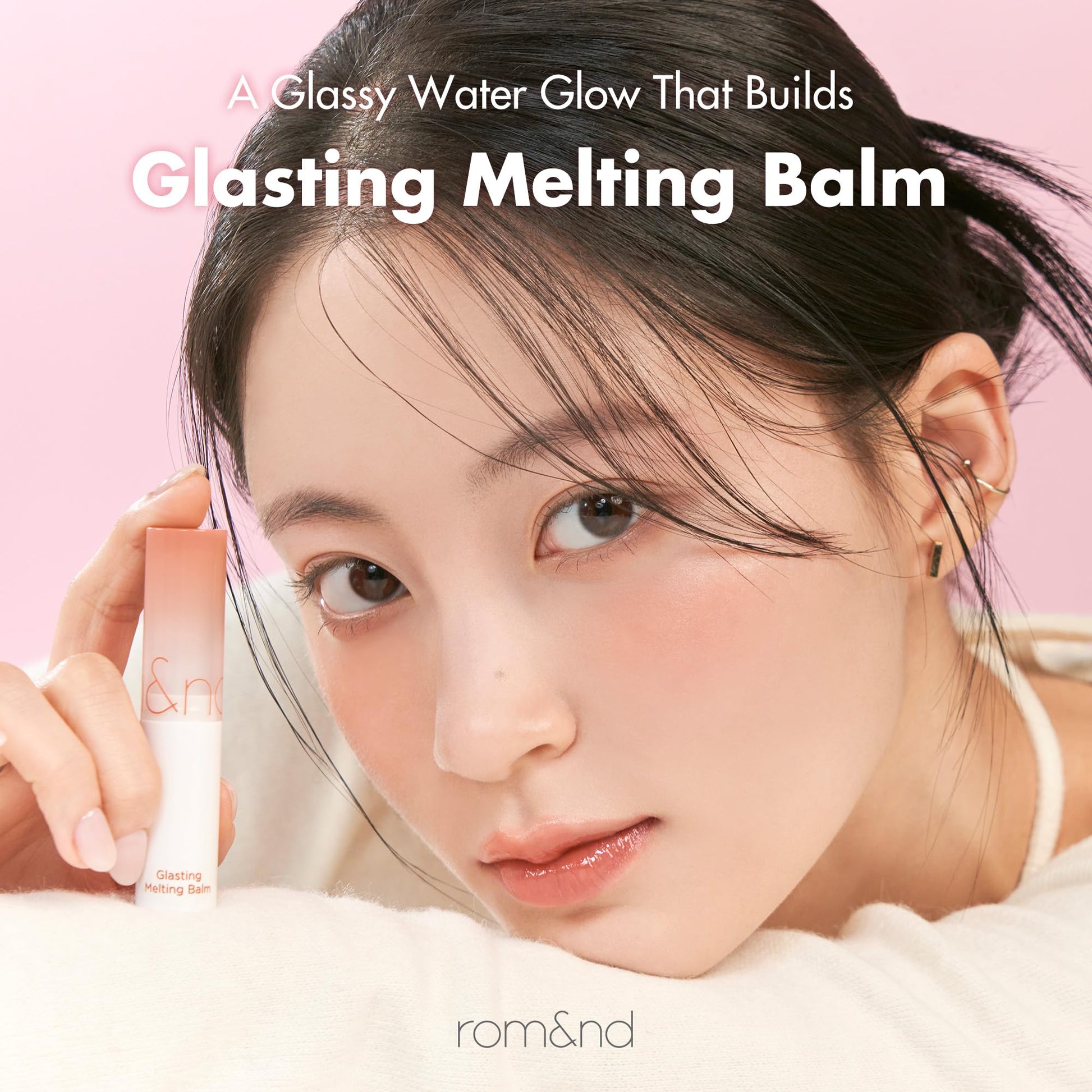 rom&nd GLASTING MELTING BALM #06 Kaya Fig - Vegan K-Beauty Tinted Lip Balm for Crystal Water-Gloss Shine, Deep Hydration & MLBB Rosy Nude Color | Non-Sticky, Long-Lasting Comfort for All Ages rom&nd uk supplements