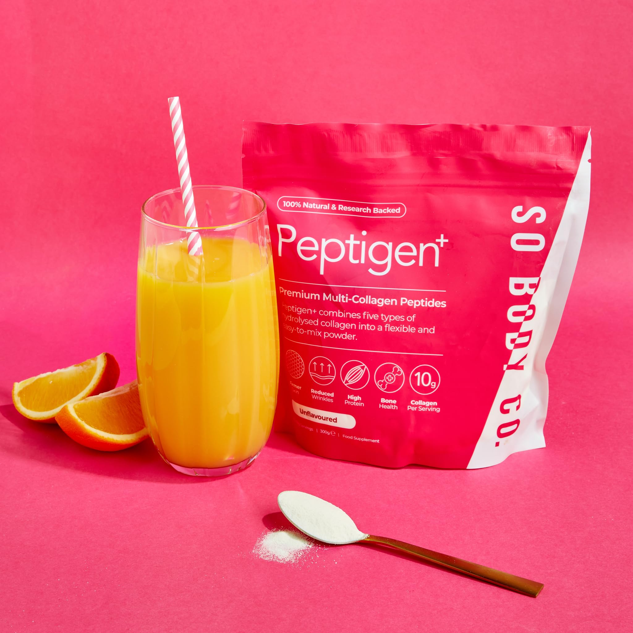 SoBodyCo Premium Collagen Supplement, Unique 5 Types of Collagen Powder, 300000mg, Collagen Peptides, Collagen So Body Co uk supplements