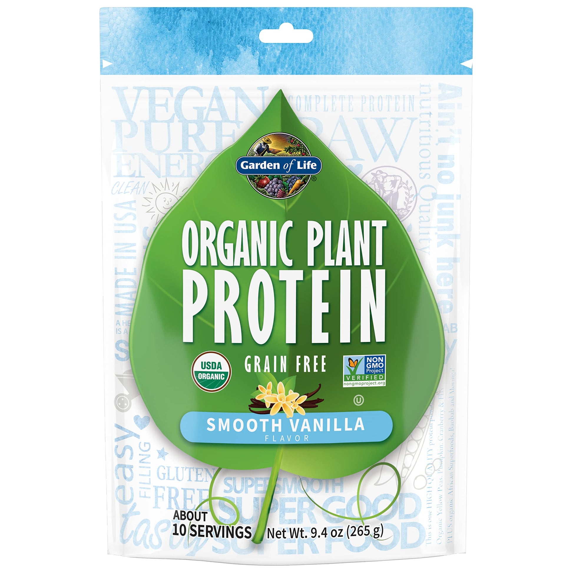 Garden of Life Organic Plant Based Protein Powder - Smooth Vanilla, Vegan, Grain Free Garden of Life uk supplements