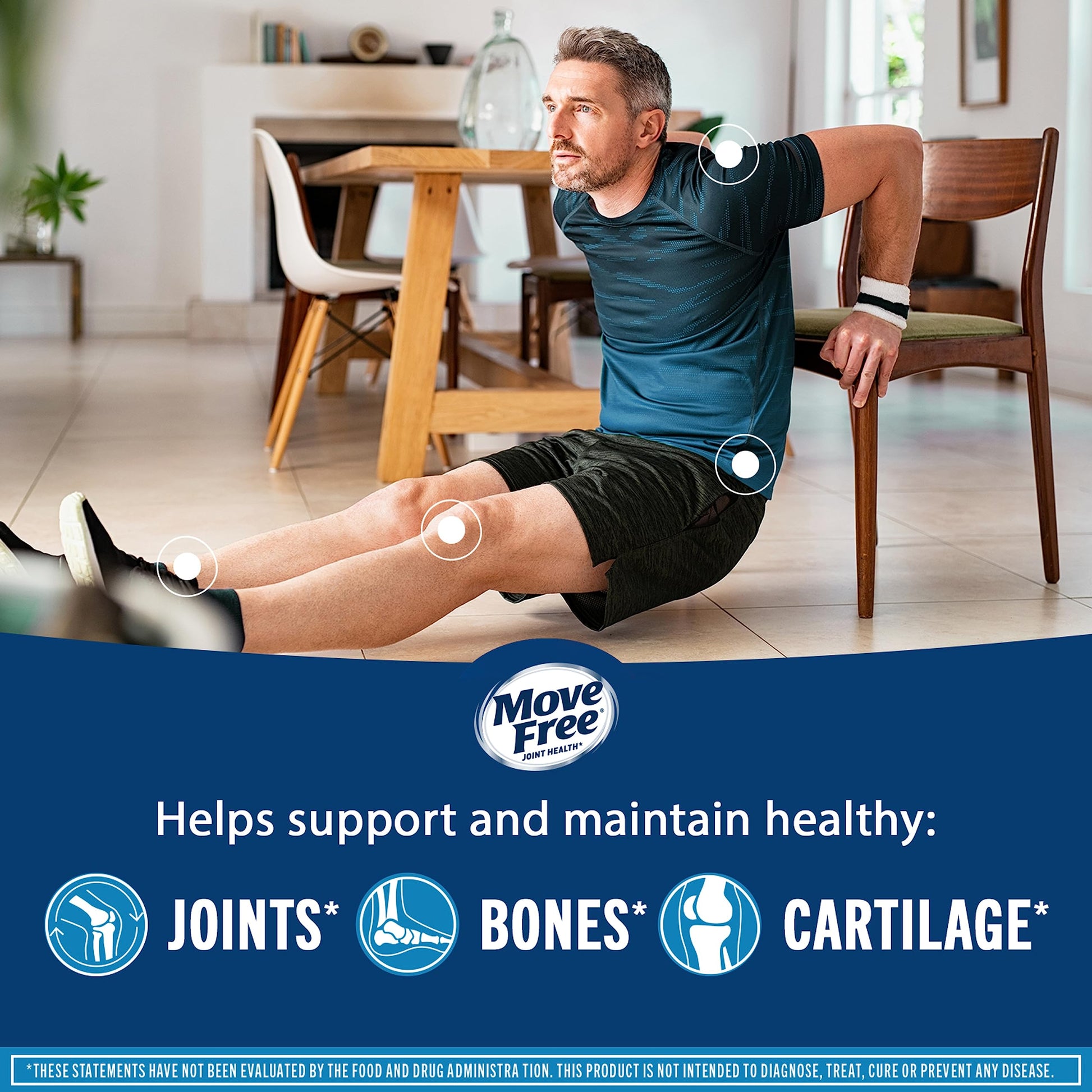 Move Free Advanced Glucosamine Chondroitin MSM + Vitamin D3 Joint Support Supplement, Supports Mobility Comfort Strength Flexibility & Bone + Immune Health - 120 Tablets (40 servings)* Move Free uk supplements