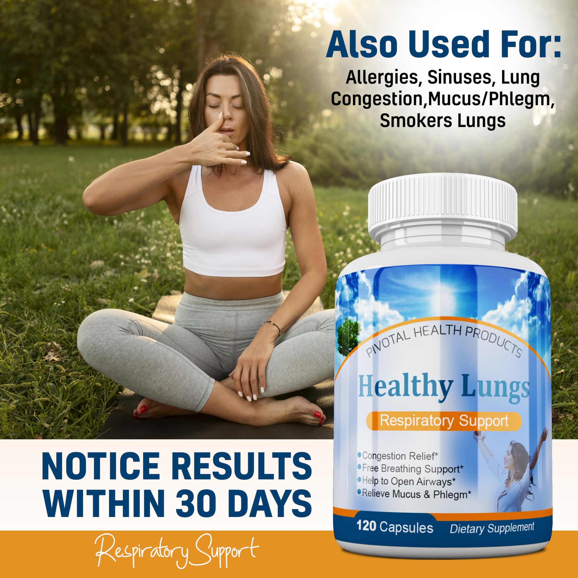 Healthy Lungs 120 Capsules - Improve Lung Function, Breathe Better, Stop Mucus, Phlegm and Allergies Quickly. Get Relief Fast with Healthy Lungs an All Natural Lung Health Supplement Serrasolv 360 uk supplements