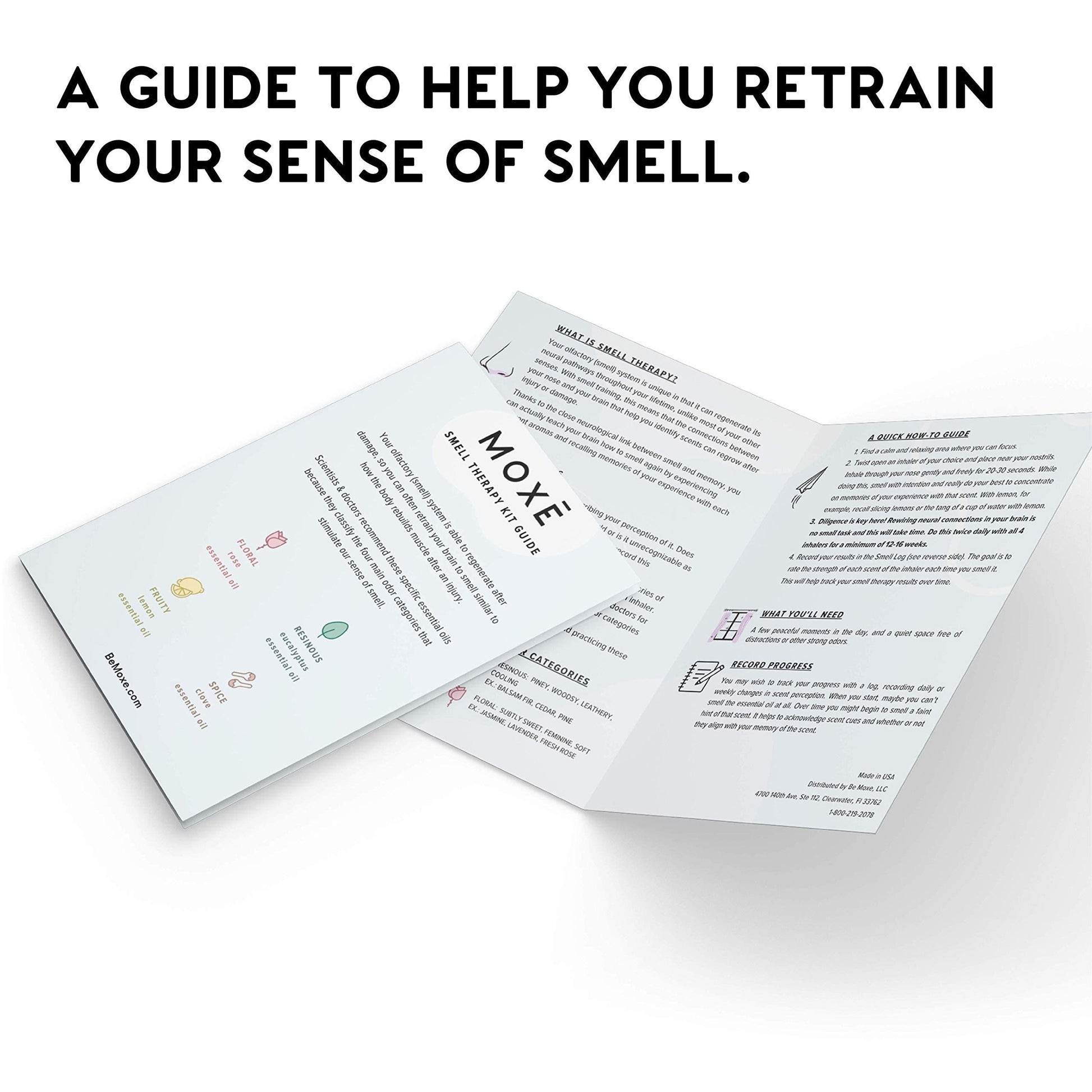 MOXĒ Smell Training Kit, Made in USA, 4 Essential Oils, Olfactory Regeneration, Helps Restore Sense MOXE uk supplements