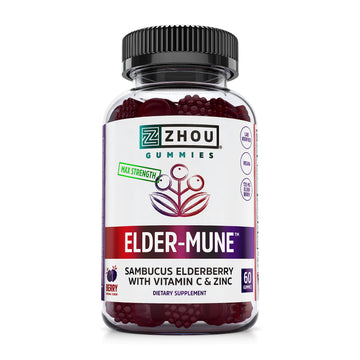 Zhou Nutrition Elder-Mune Sambucus Elderberry Gummies with Zinc and Vitamin C Zhou Nutrition uk supplements