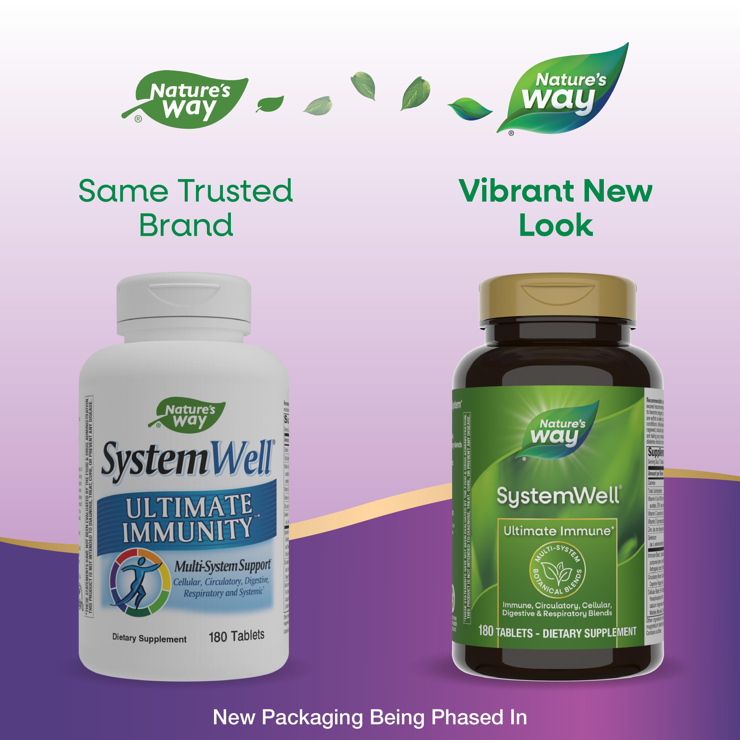 Nature's Way Systemwell Ultimate Immune* with Vitamins C, A, D, Zinc, & Selenium, Multi-System Botanical Blends Including Immune, Respiratory, Digestive & Circulatory, 180 Tablets (Packaging May Vary) Nature's Way uk supplements