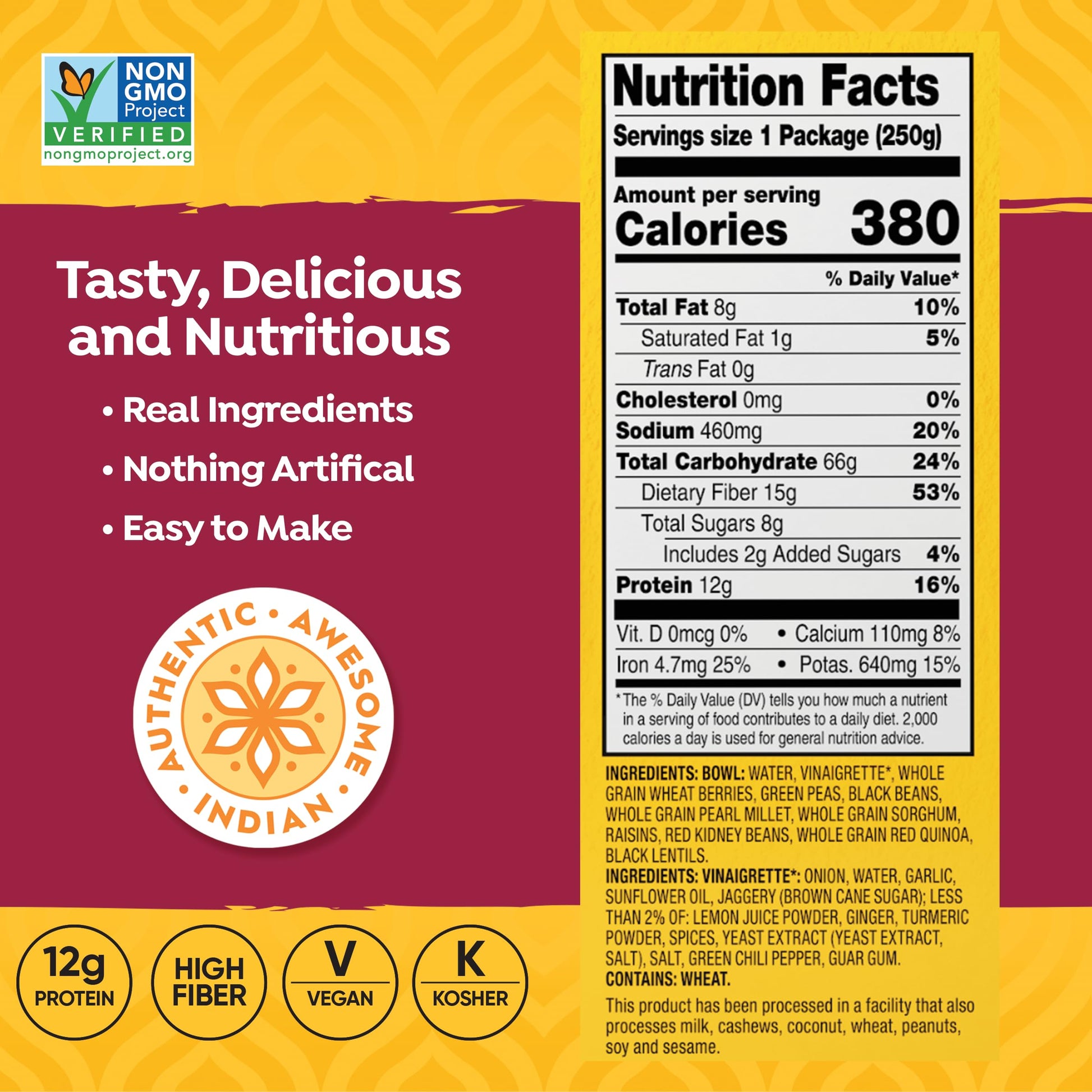 TASTY BITE Indian Protein Bowl, 8.8 Ounce, Pack of 6, Ready to Eat, Microwaveable TASTY BITE uk supplements