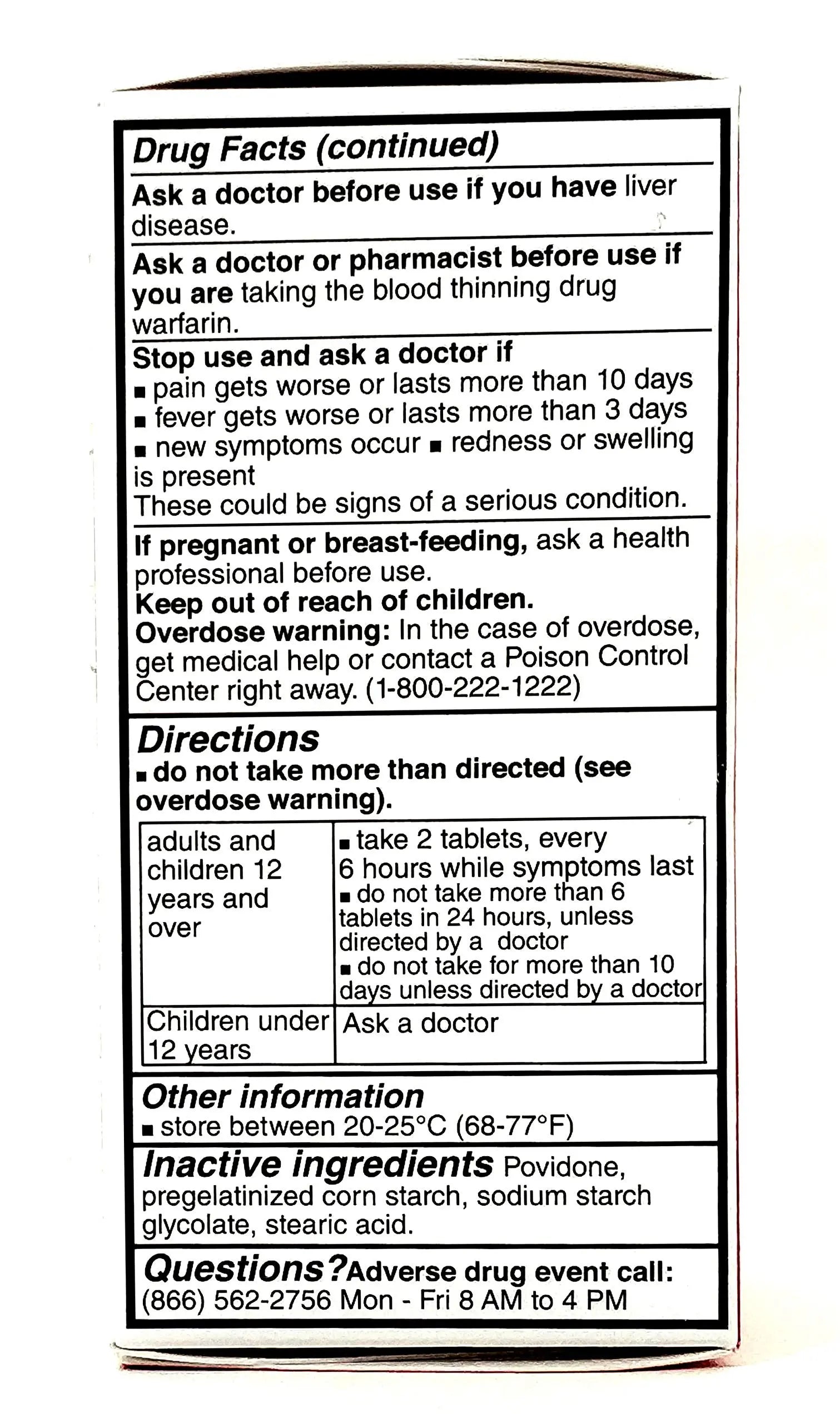 Pharbetol 500mg Extra Strength Tablets 100 Count (Generic Extra Strength) PHARBEST PHARMACEUTICALS uk supplements