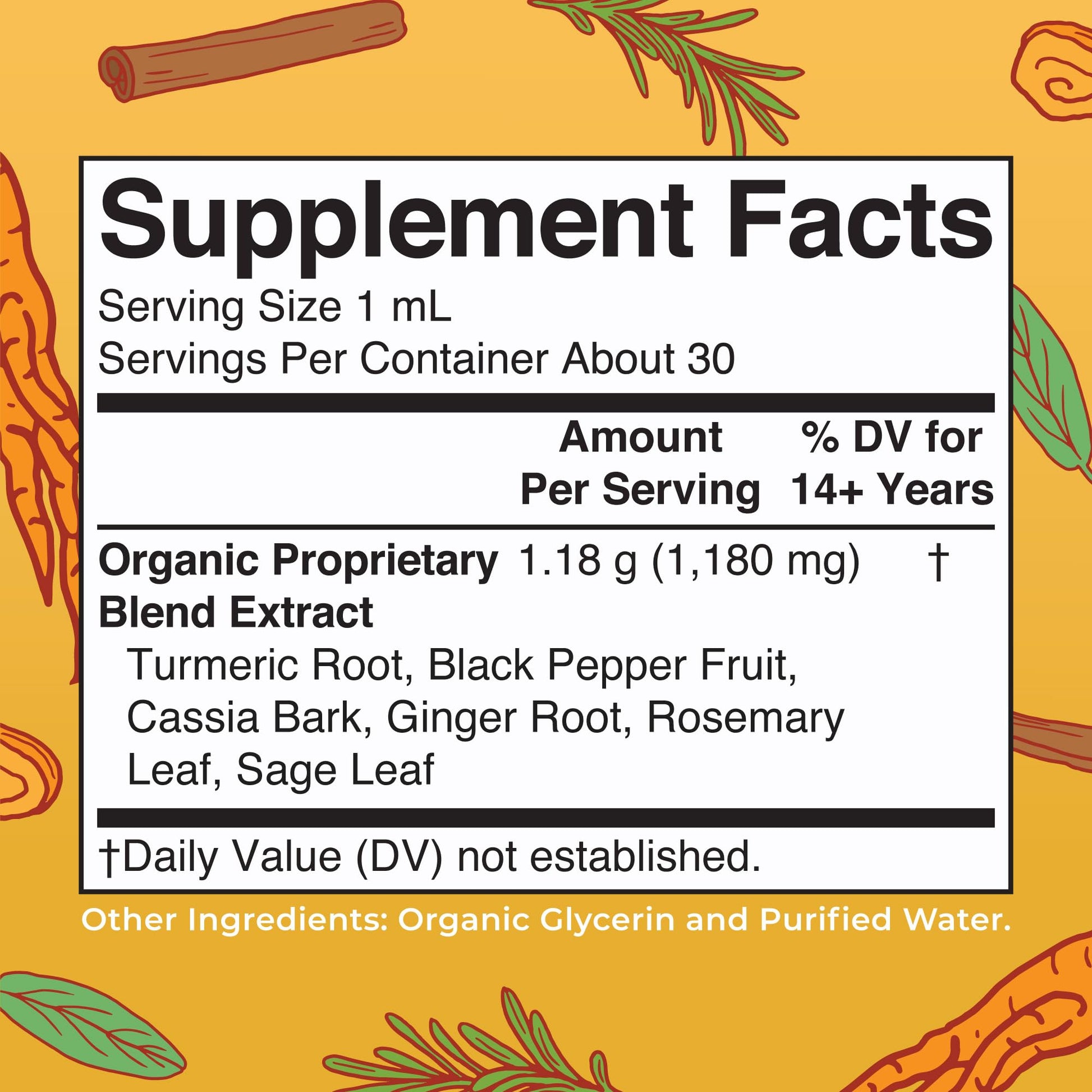 MaryRuth Organics USDA Turmeric Gold Liquid Drops | Herbal Blend | Turmeric Curcumin | Black Pepper | Cassia Cinnamon Bark | Ginger Root | Immune Support | Non-GMO Project Verified | Vegan | 1oz MARYRUTH'S uk supplements