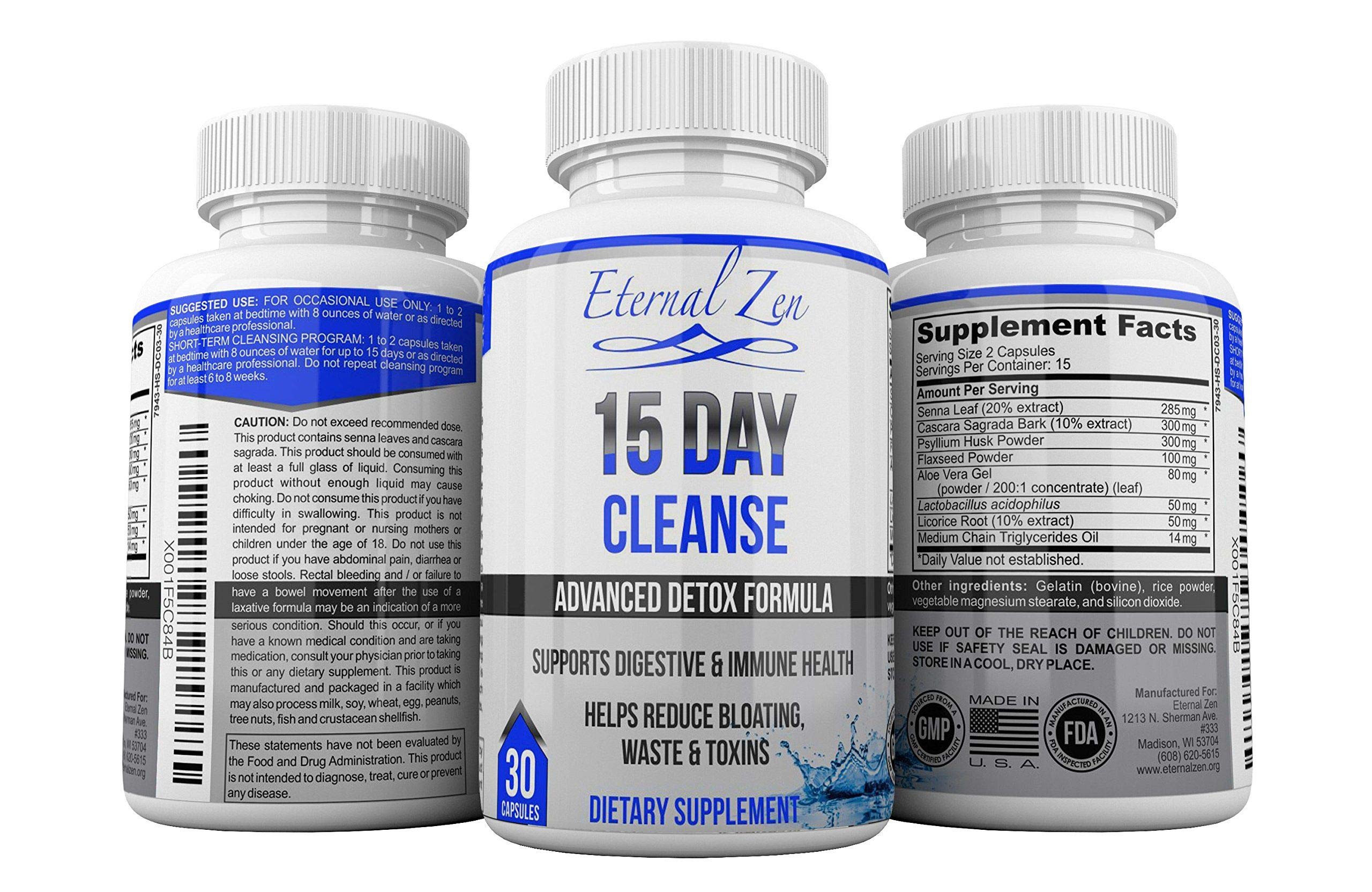 Eternal Zen 15 Day Colon Cleanser Detox with Extra Strength Herbs, Senna is a Fast Acting Eternal Zen uk supplements