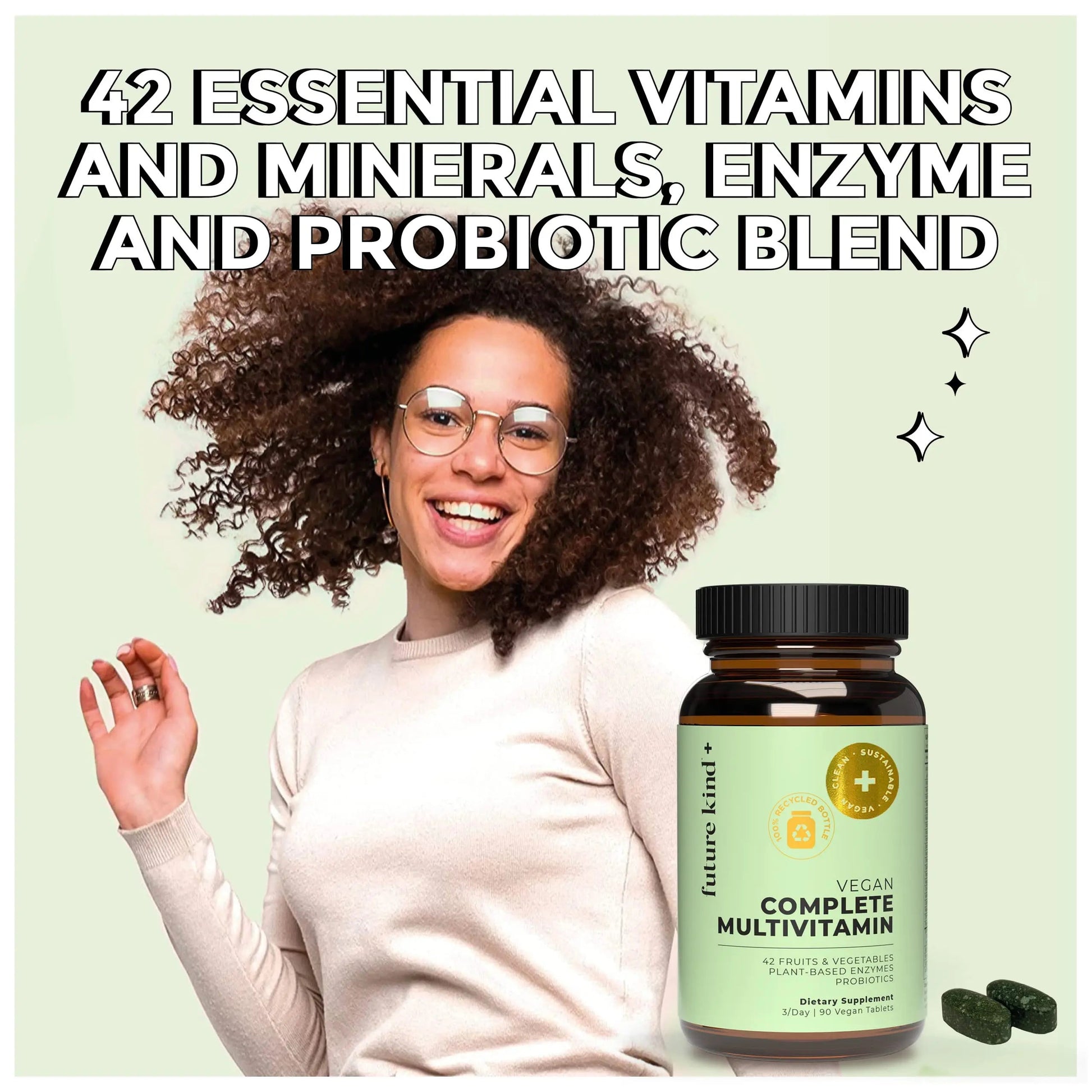 Future Kind Multivitamin Bundle - Vegan Complete Multivitamin and Vegan Essential Multivitamin - Vegan Vitamin B12, Omega 3, and Vitamin D3 - Complete Multivitamin, 42 Vitamins in 1 for Men and Women Future Kind uk supplements