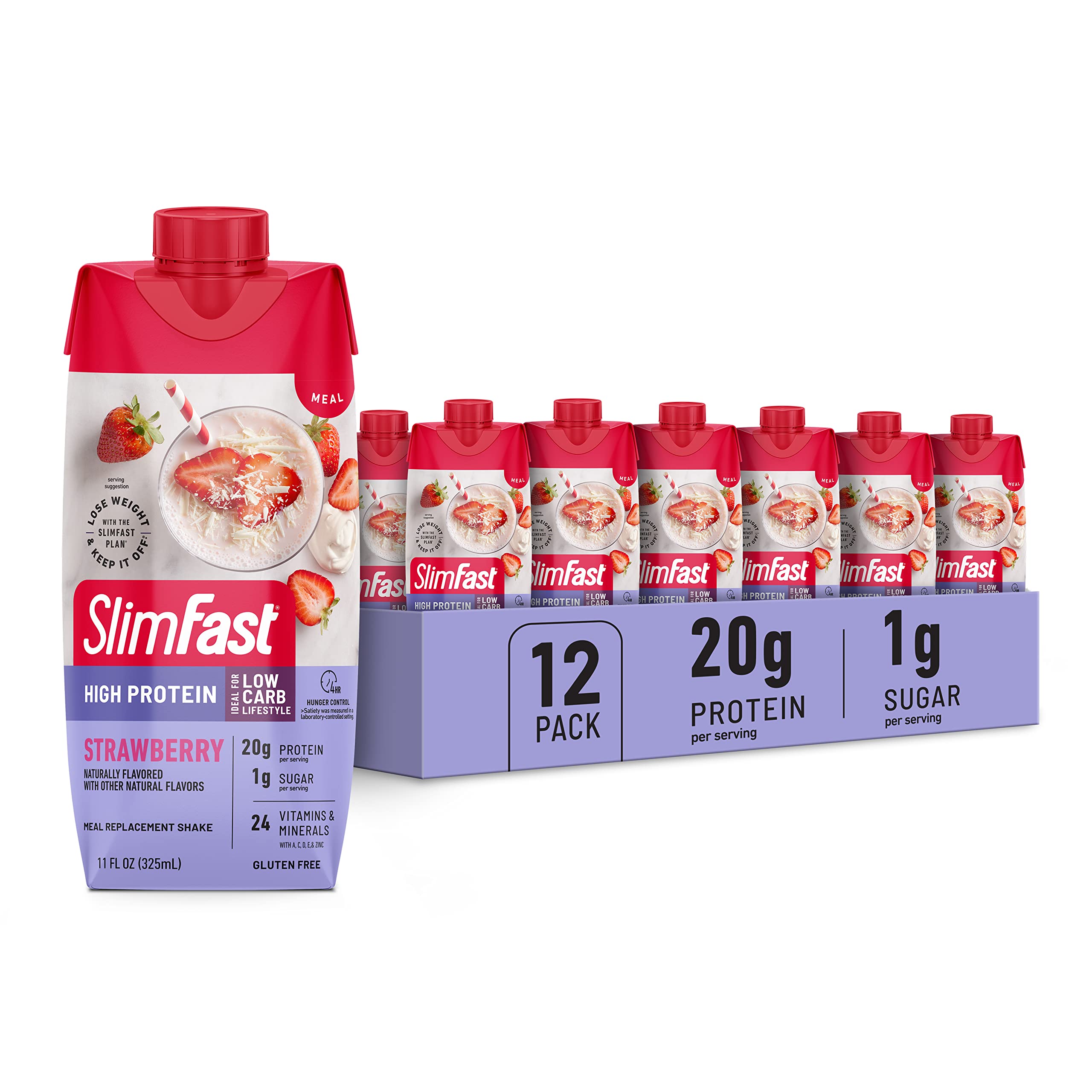 SlimFast Protein Shake, Strawberry- 20g Protein, Meal Replacement Shake Ready to Drink SlimFast uk supplements