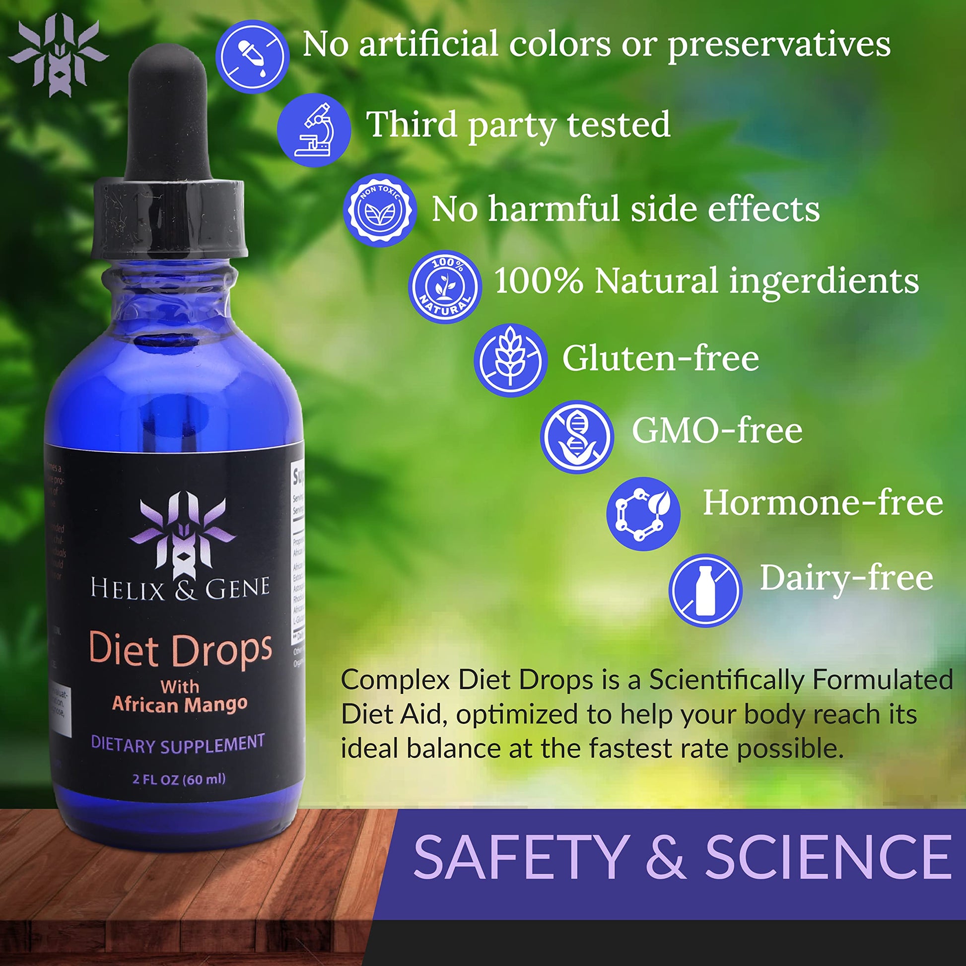 Helix & Gene Appetite Diet Drops Mango Flavor | Fast Weight Loss | Natural Metabolism Helix & Gene uk supplements