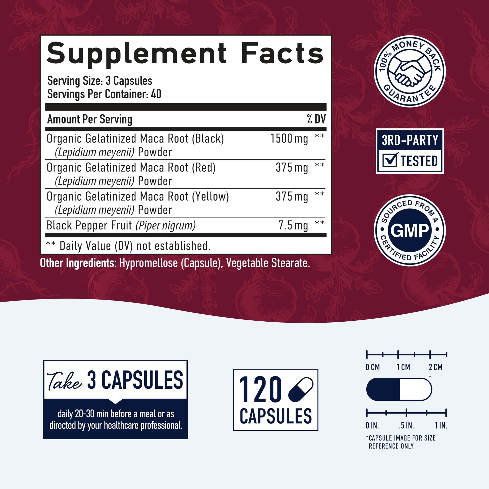 Organic Maca Root Capsules for Women | 2250MG Extra Strength | Red, Black & Yellow SMNutrition uk supplements