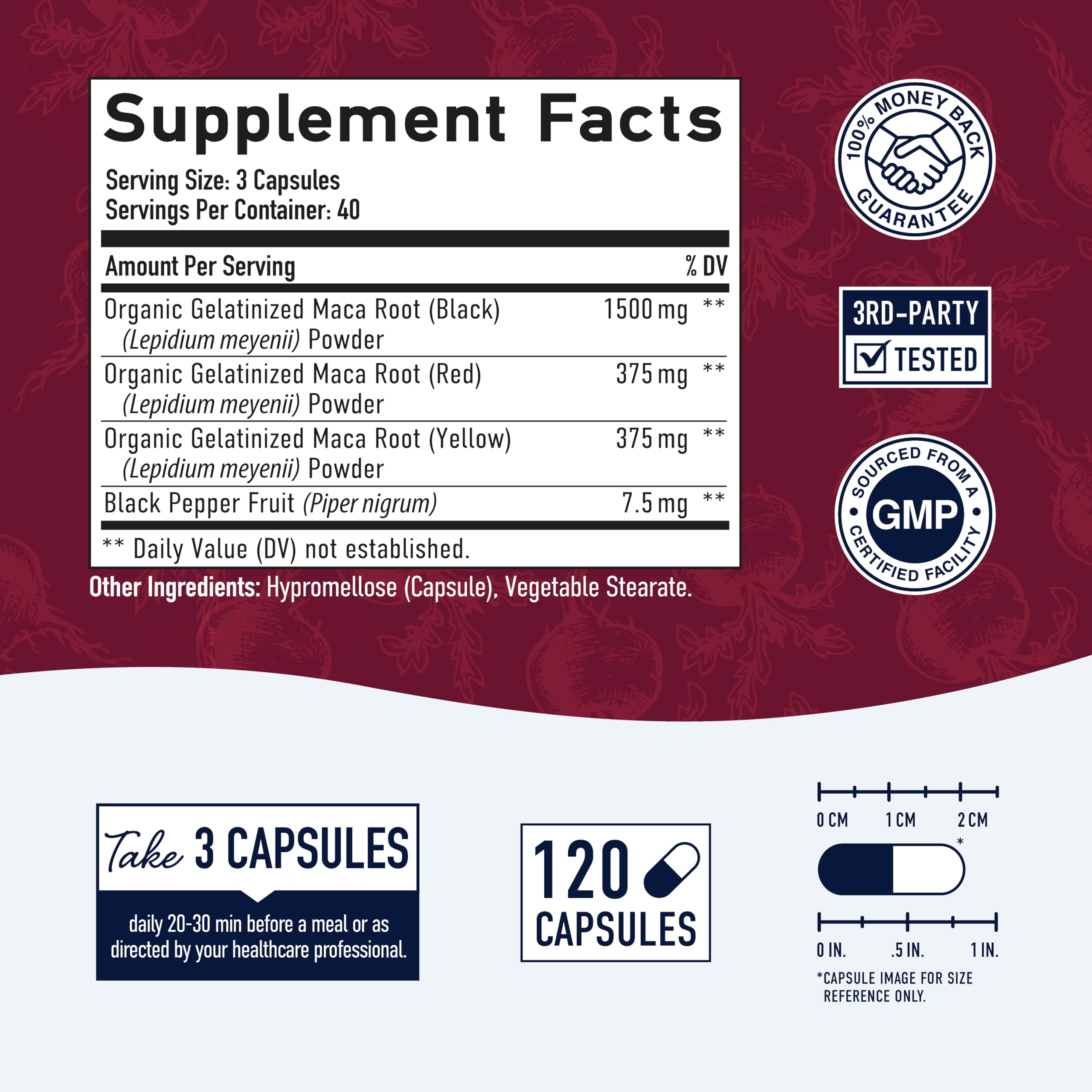 Organic Maca Root Capsules for Women | 2250MG Extra Strength | Red, Black & Yellow SMNutrition uk supplements