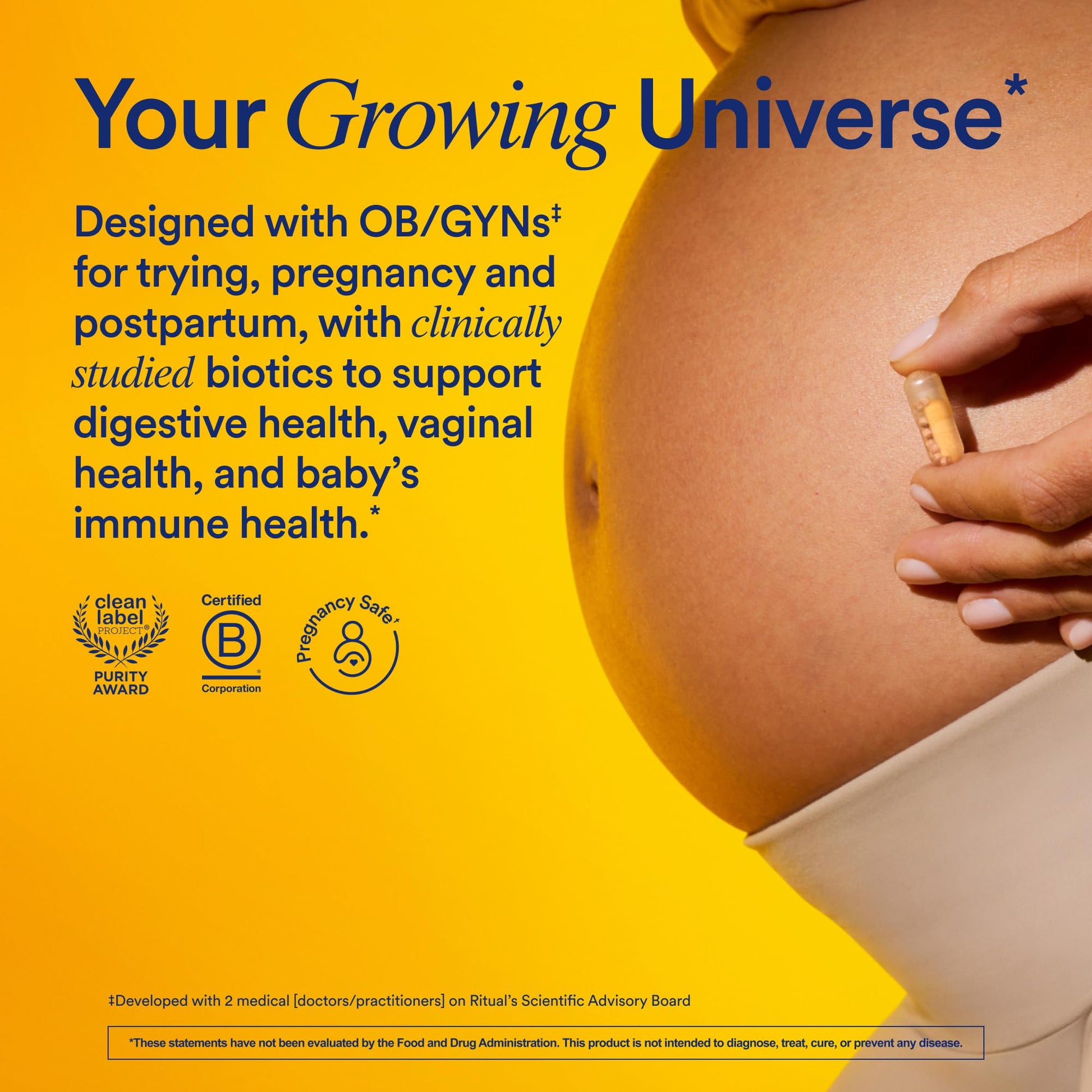 Ritual Natalbiotic™ Microbiome Support†* Biotics for Mom & Baby. Formulated to Support Digestive Health, Vaginal Health, and Baby’s Immune Health.* Designed with OB/GYNs‡. Non-GMO, Vegan, 30 Days Ritual uk supplements