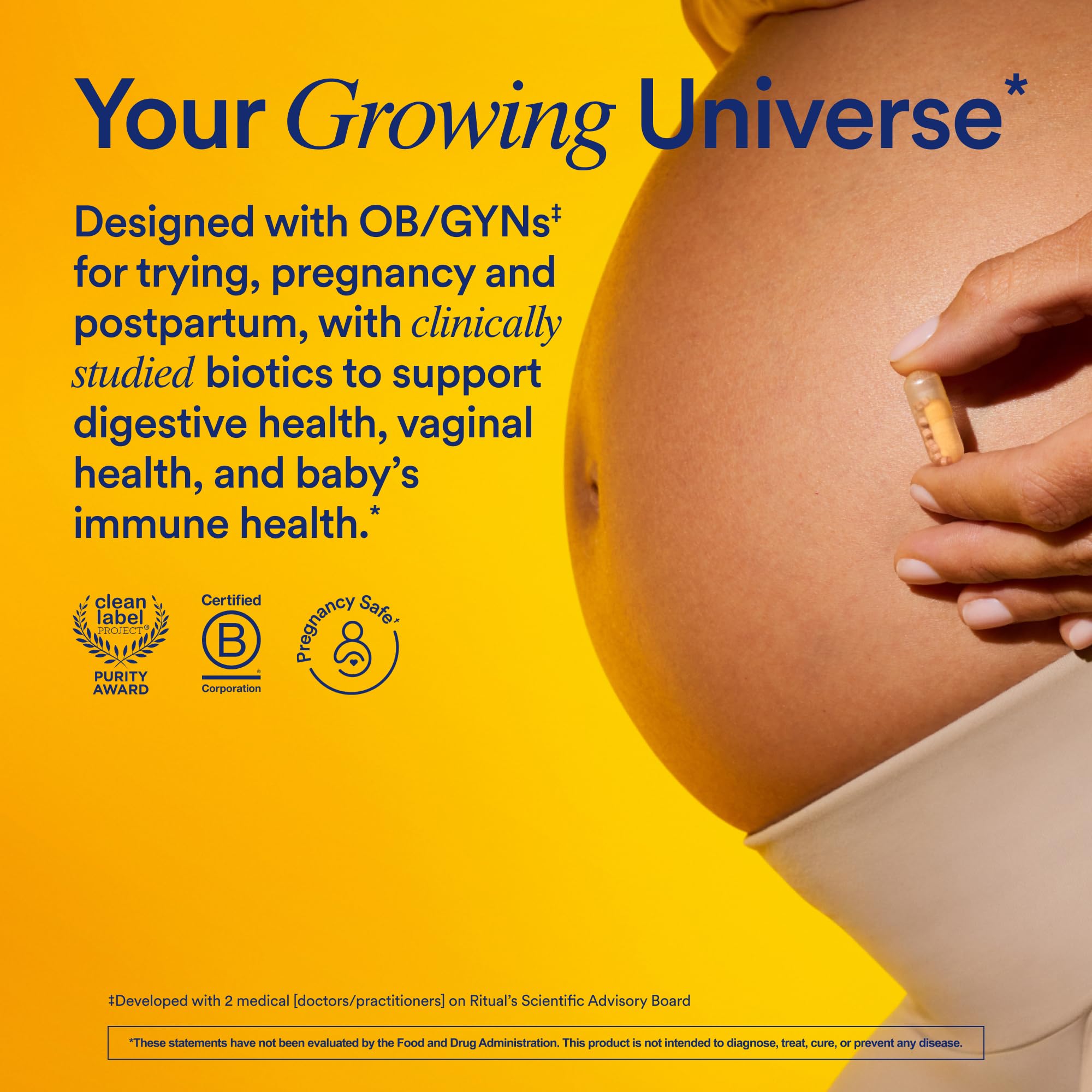 Ritual Natalbiotic™ Microbiome Support†* Biotics for Mom & Baby. Formulated to Support Digestive Health, Vaginal Health, and Baby’s Immune Health.* Designed with OB/GYNs‡. Non-GMO, Vegan, 30 Days Ritual uk supplements