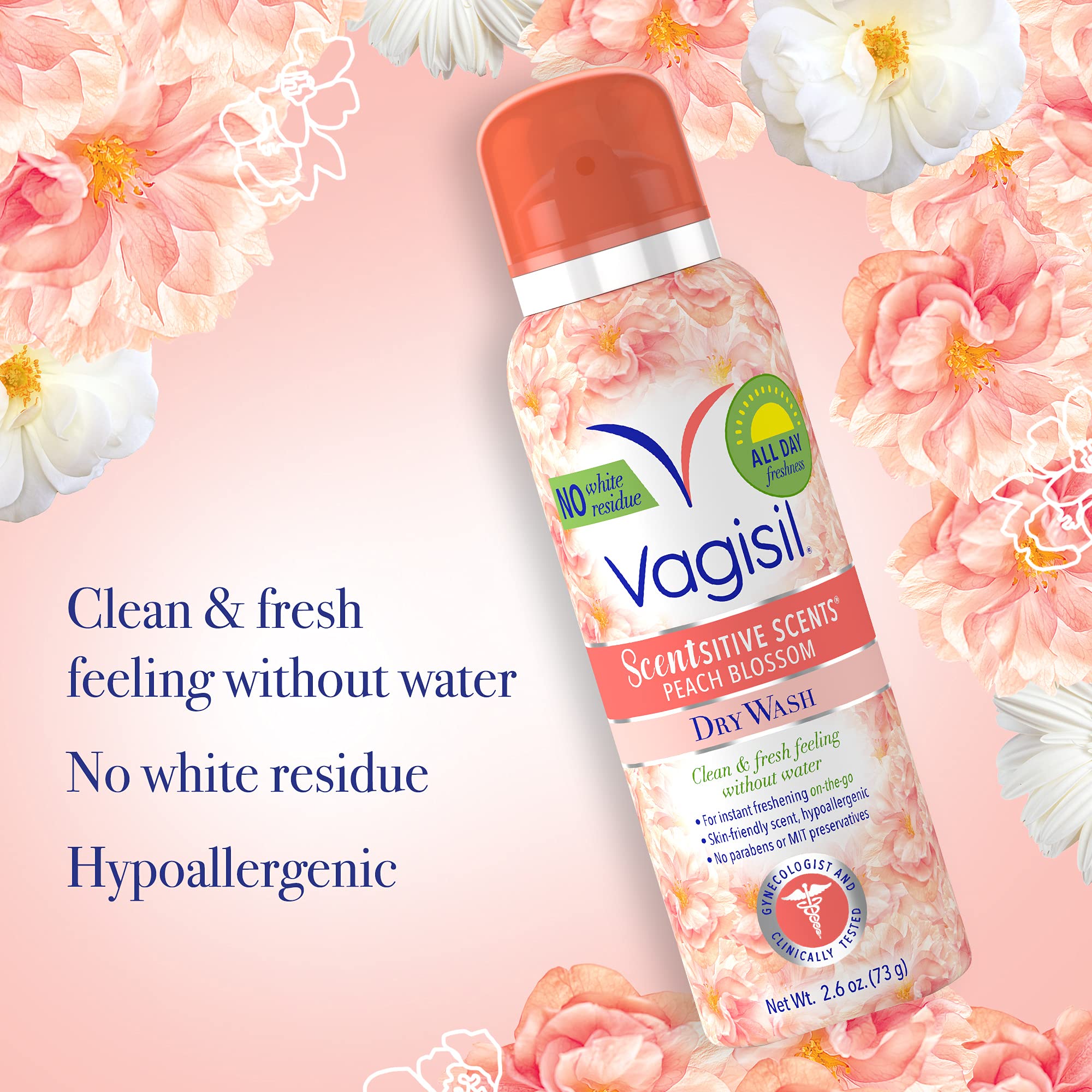 Vagisil Scentsitive Scents Feminine Dry Wash Deodorant Spray for Women, Gynecologist Tested Vagisil uk supplements