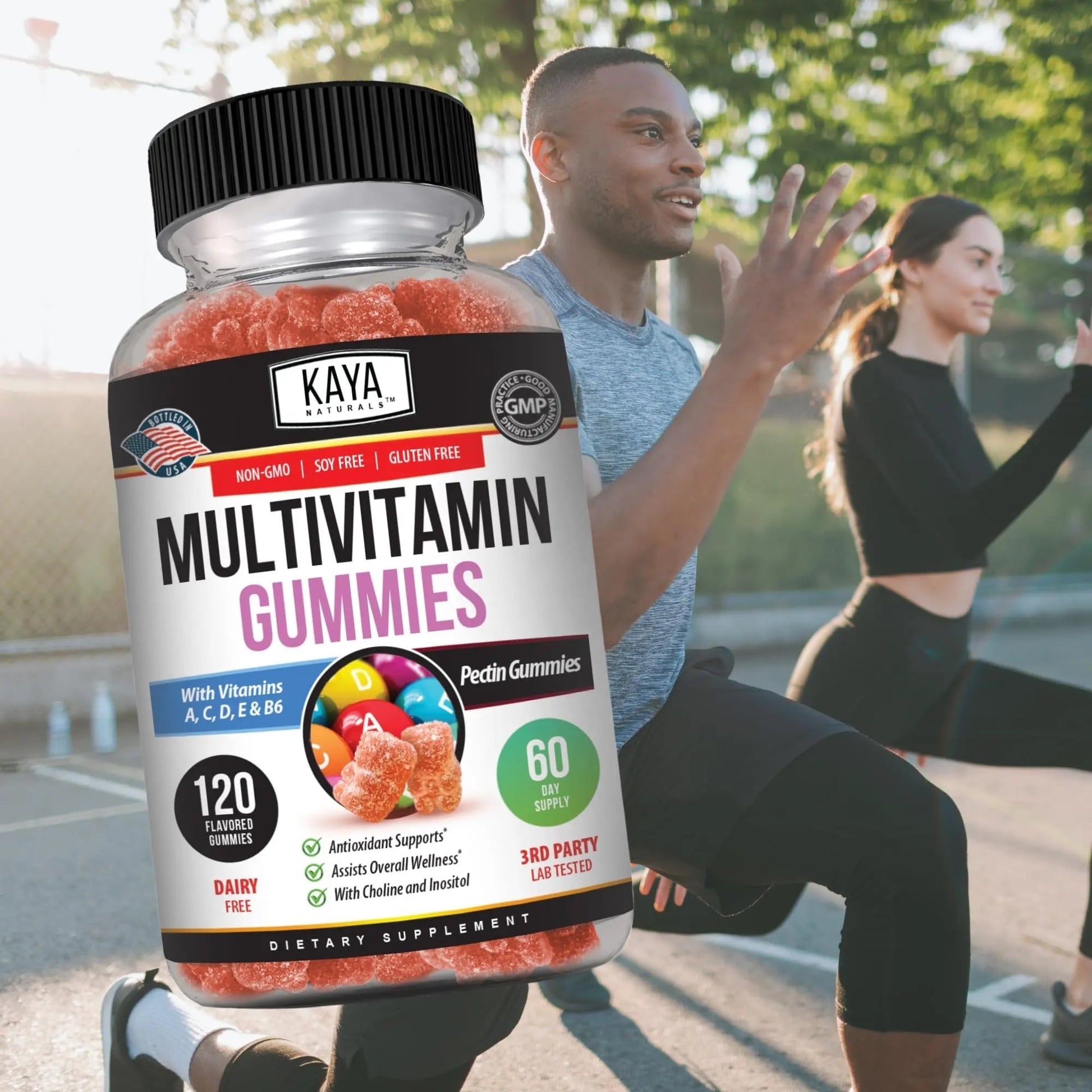 Kaya Naturals Adult Multi Vitamin Gummy, 120 Count, Biotin, Vitamin A, B-12, C & E, Including Zinc, Folic Acid, Strawberry Flavor (120 Gummies) Kaya Naturals uk supplements