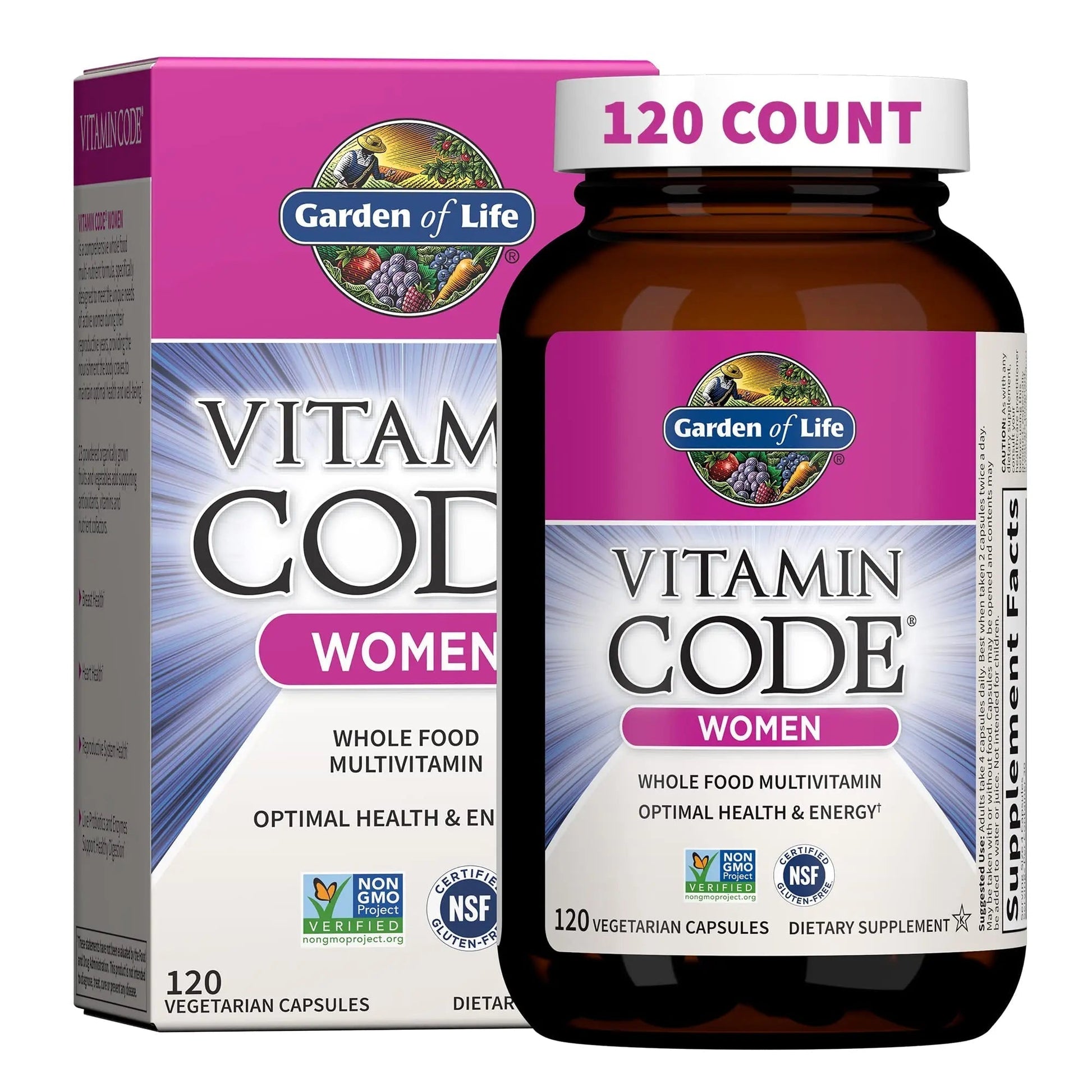 Garden of Life Vitamin Code Women's and Men's Multivitamins Bundle, 120+75 Capsules Garden of Life uk supplements
