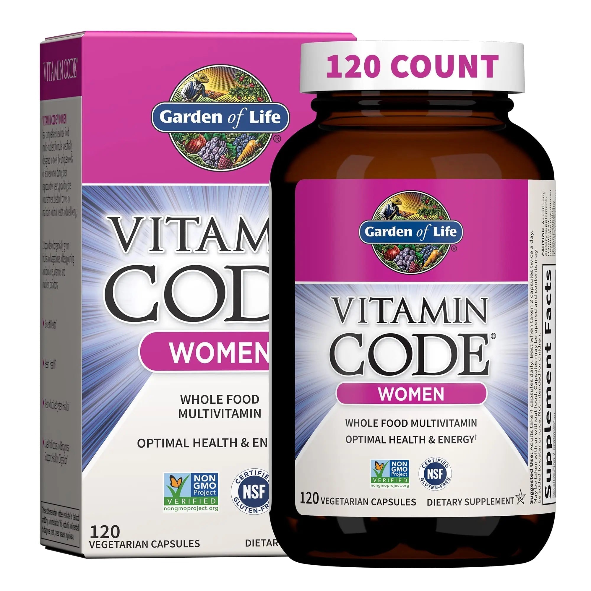 Garden of Life Vitamin Code Women's and Men's Multivitamins Bundle, 120+75 Capsules Garden of Life uk supplements