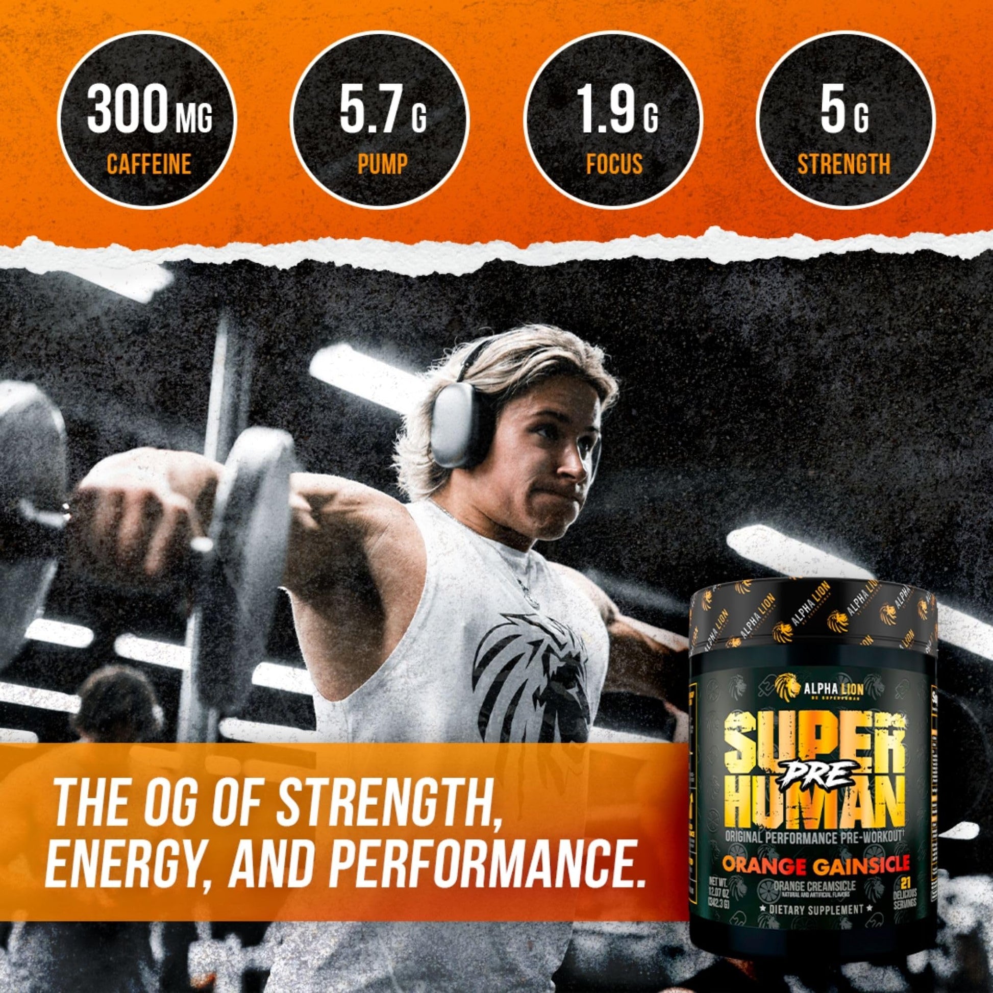 ALPHA LION Superhuman Pre Workout Powder & Post Workout Recovery Bundle, Sustained ALPHA LION uk supplements