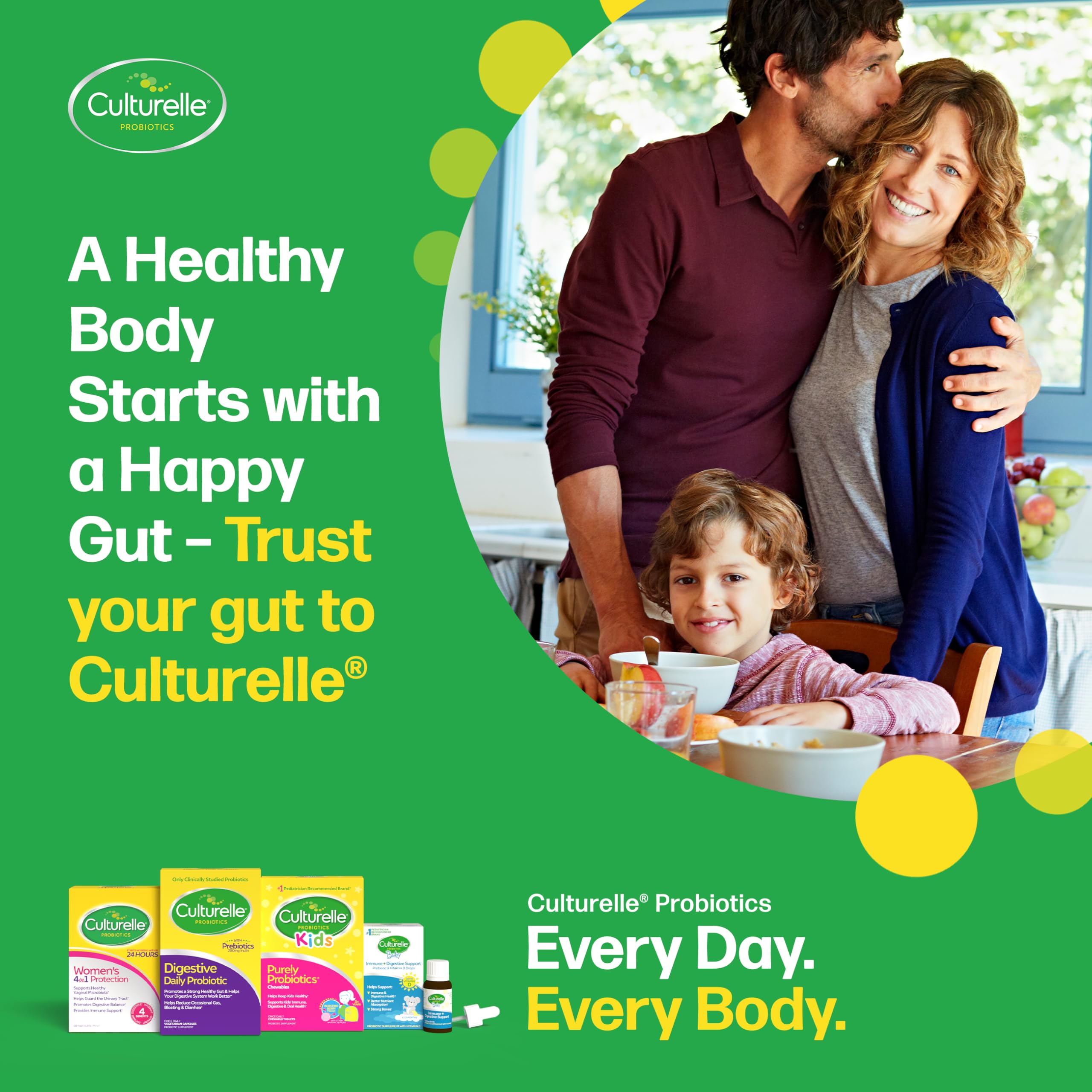Culturelle Daily Probiotic Capsules For Men & Women, Most Clinically Studied Probiotic Strain, Digestive & Gut Health, Supports Occasional Diarrhea, Gas & Bloating, 1 Month Supply, 30 CT Culturelle uk supplements