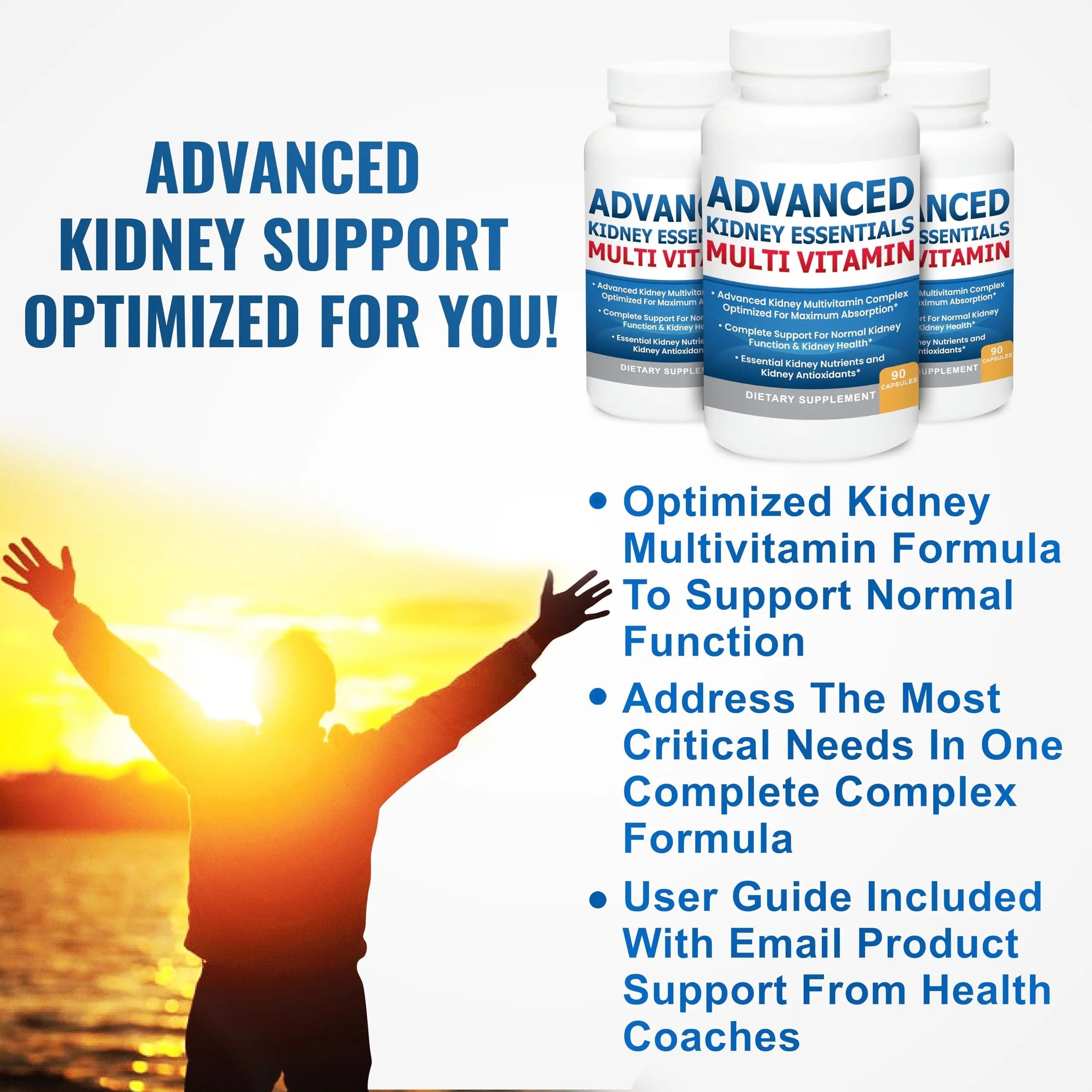 Advanced Kidney Essentials Multivitamin. Kidney Support Supplement for Complete Kidney Health. Kidney Health Supplement Kidney Restore uk supplements