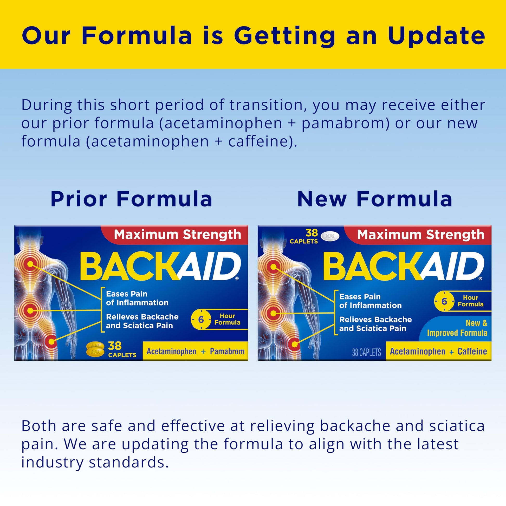 Backaid Maximum Strength Aspirin-Free Pain Relief from Backache, Sciatica and Leg Pain, Powerful Combination, Long-Lasting 6 Hour Formula, 38 Count Backaid uk supplements