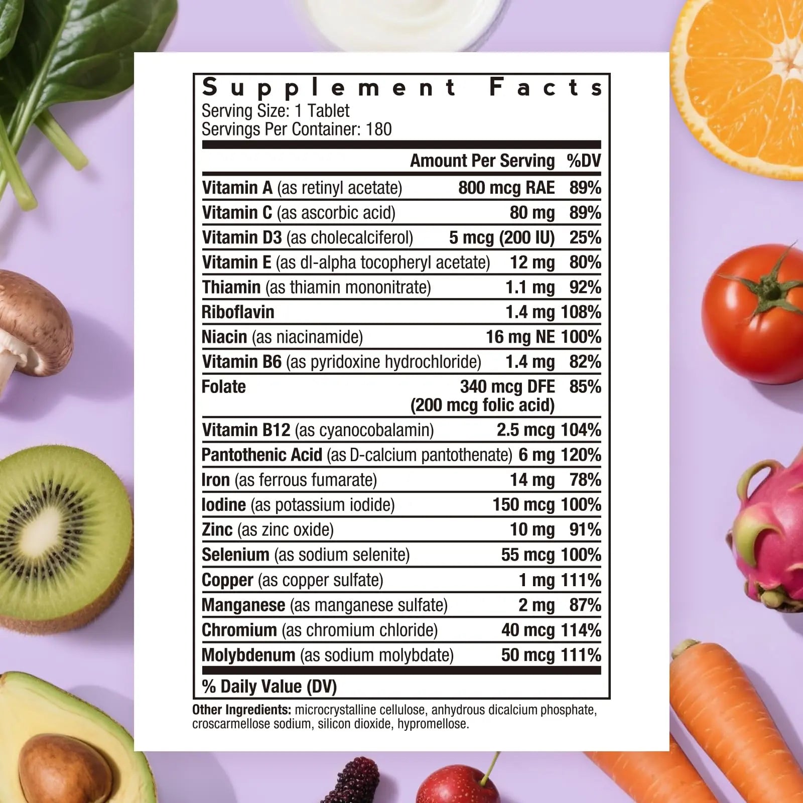 Doctor's Recipes Multivitamin for Women & Men, Immune, Energy & Brain Health Support, Vitamin A, C, D3, E, B6, B12, Folic Acid Doctor's Recipes uk supplements