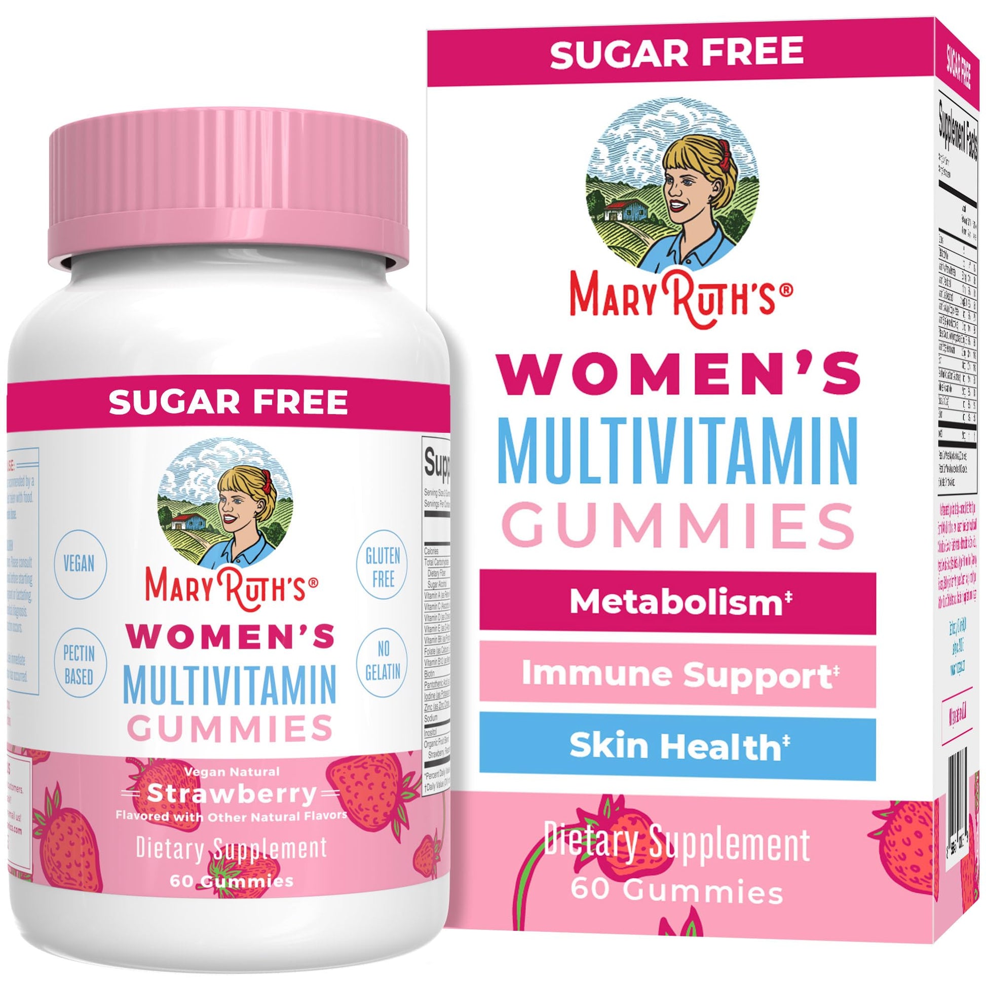 MaryRuth Organics Women's Immune Support Multivitamin Gummies | Ages 14+ | Skin Health | Gummy Vitamins for Women | Sugar-Free | Vegan | Non-GMO | 60 Count MARYRUTH'S uk supplements