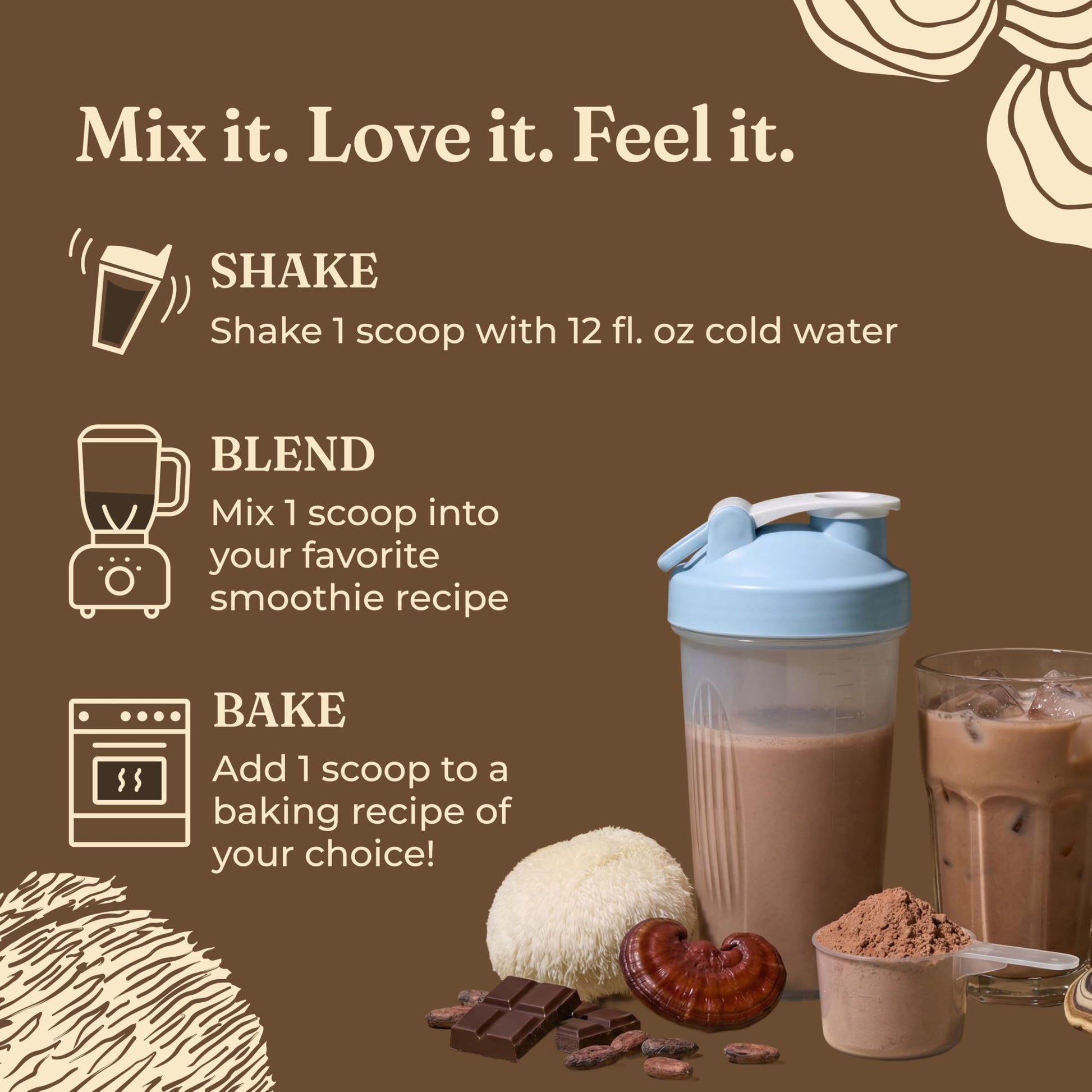 Four Sigmatic Organic Plant-Based Protein Powder | Clean Vegan Protein Elevated with Lion’s Mane, Chaga, Cordyceps and More for Brain Function and Immune Support | Creamy Cacao, 21.16 oz Four Sigmatic uk supplements