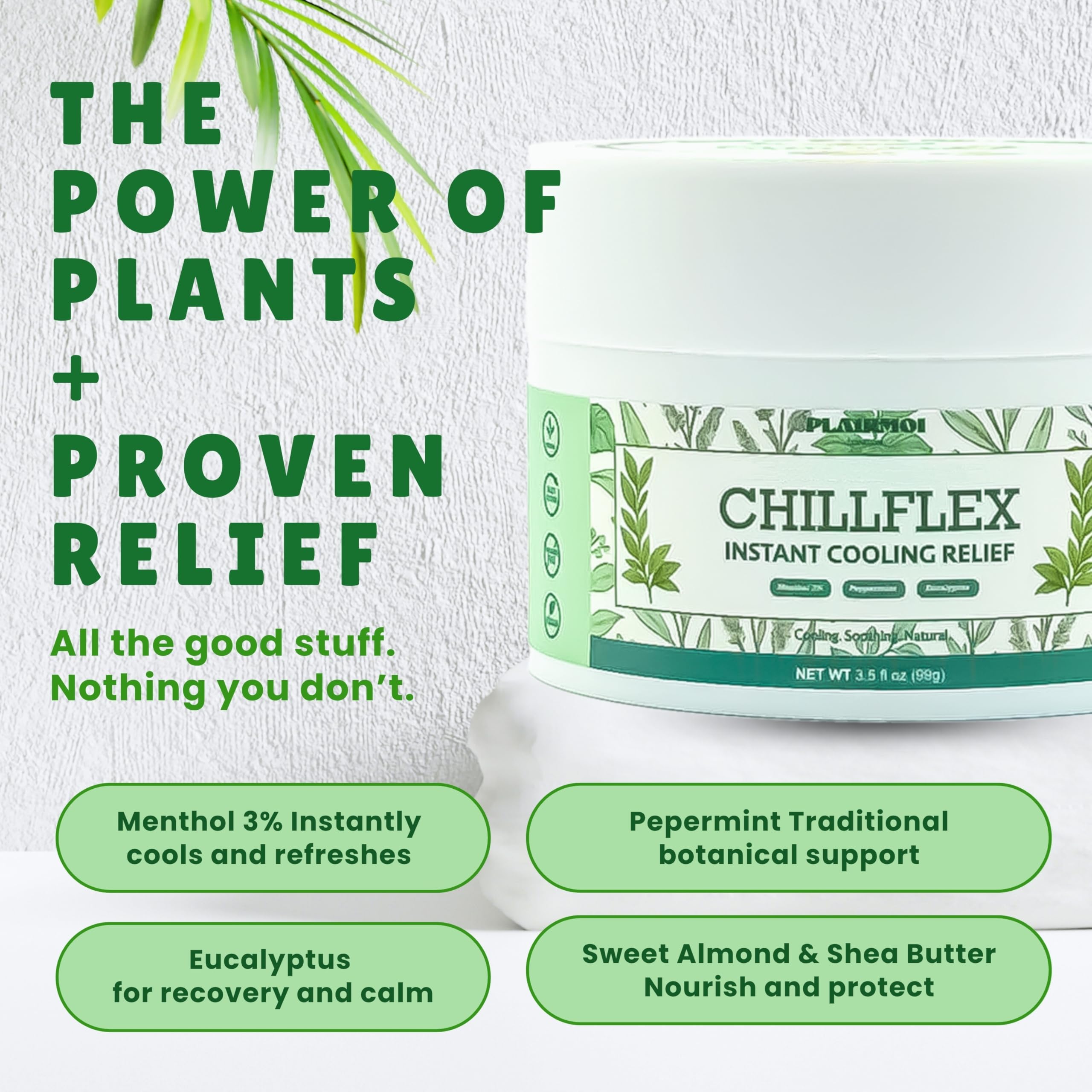 PLAIRMOI CHILLFLEX Pain Relief Gel for Muscle Aches, Joint Pain, Discomfort & Inflammation – Fast Acting, Cooling, Non-Greasy with 3% Menthol & Eucalyptus – 3.5 oz, 1-Pack PLAIRMOI uk supplements