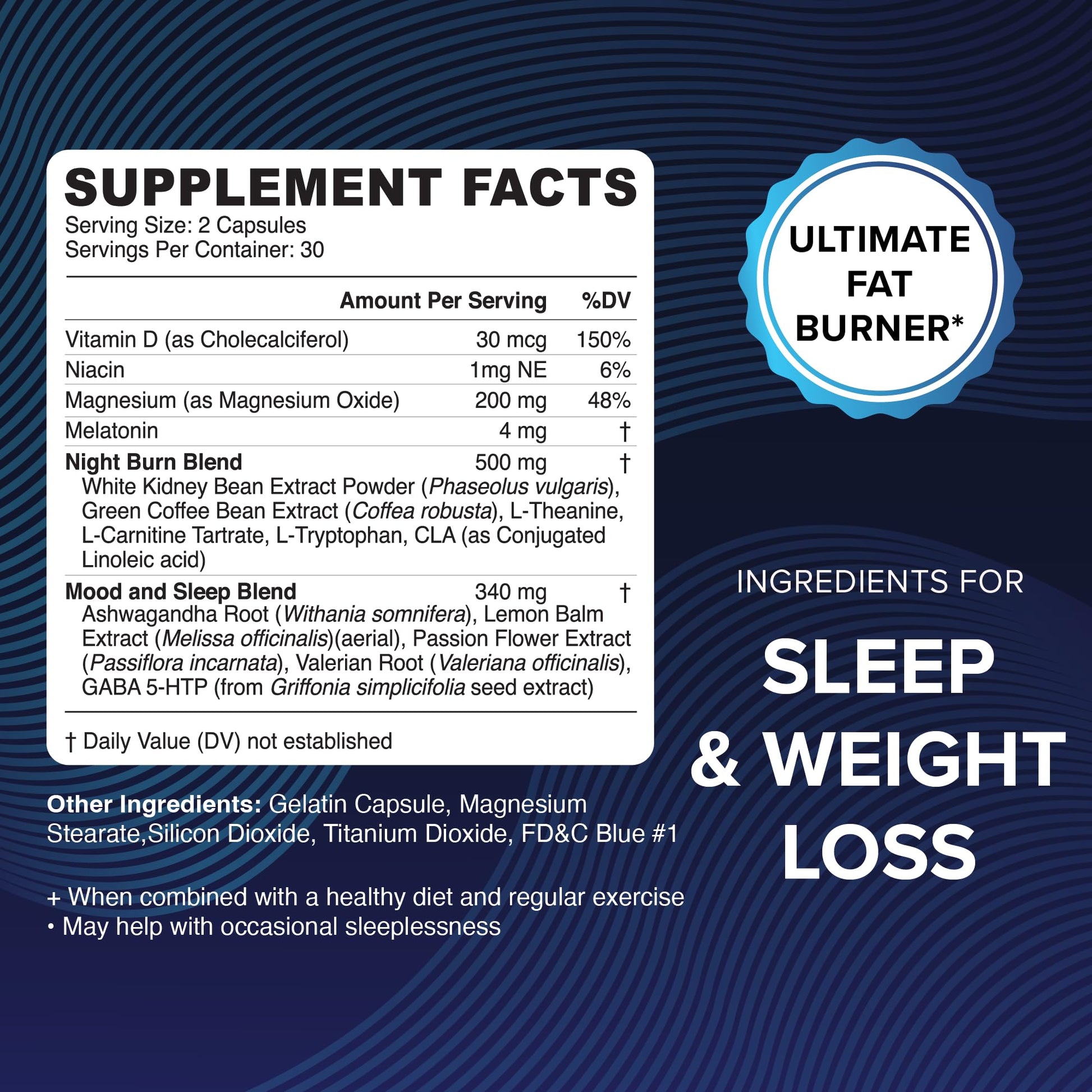 Night Time Fat Burner | Weight Loss Support for Women | Appetite Suppressant, Carb Block MAV NUTRITION uk supplements