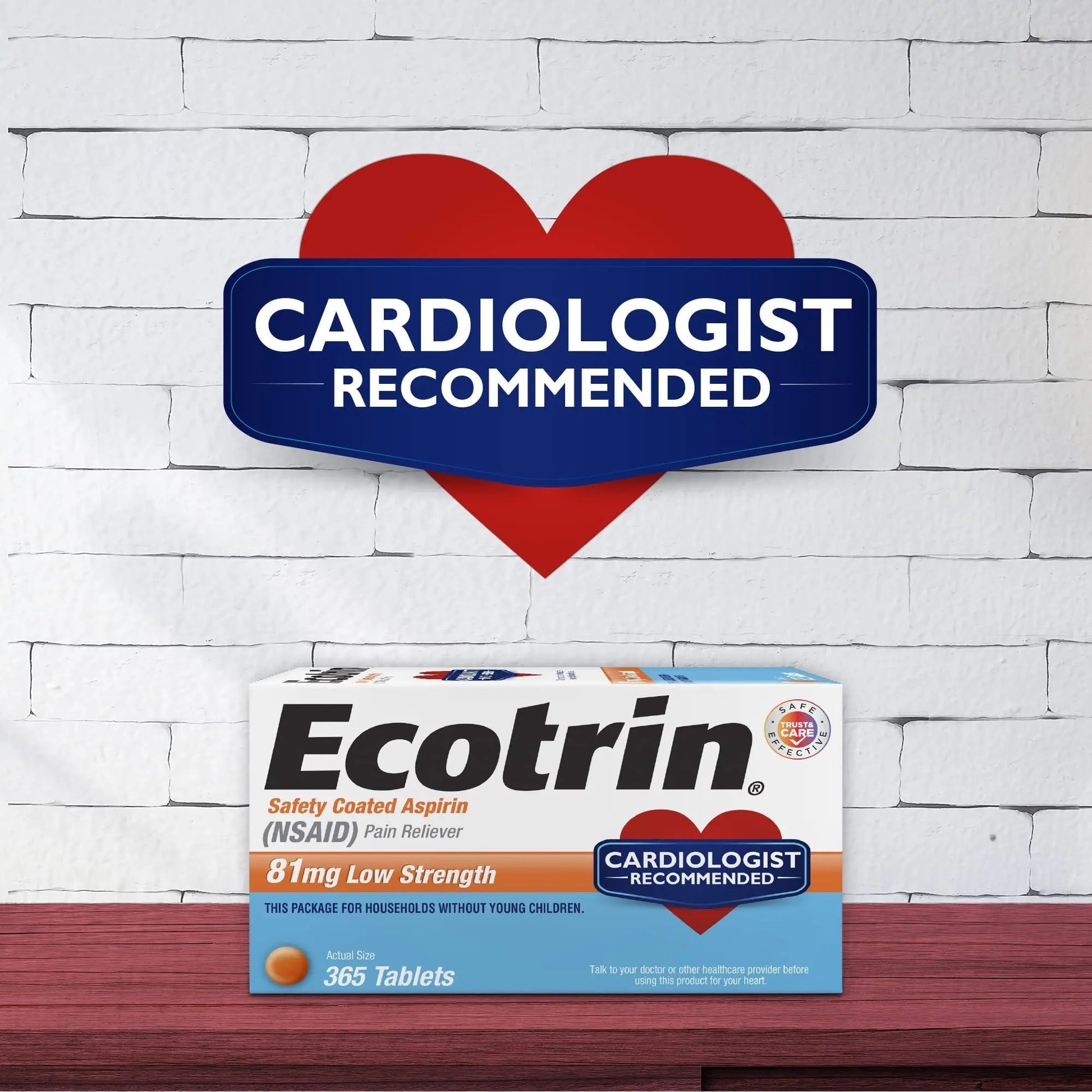 Ecotrin Low Strength Aspirin Arthritis Pain Relief, Safety Coated 81mg Aspirin Tablets for Arthritis, Toothache & Headache Relief, 365 Count Ecotrin uk supplements