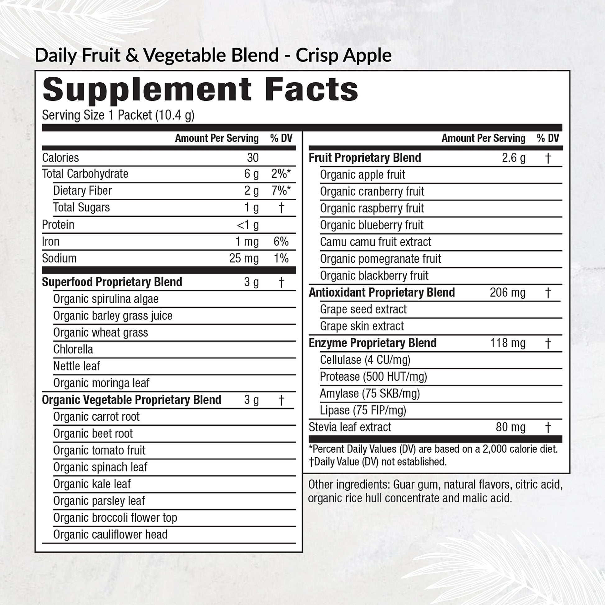 Equilife Daily Fruit & Vegetable Blend, Superfood Antioxidant Supplement, Crisp Apple Flavor with Vitamin C, Fiber, and 9 Essential Amino Acids, Supports Energy, Vegan, 14 Single Serve Packets Equilife uk supplements
