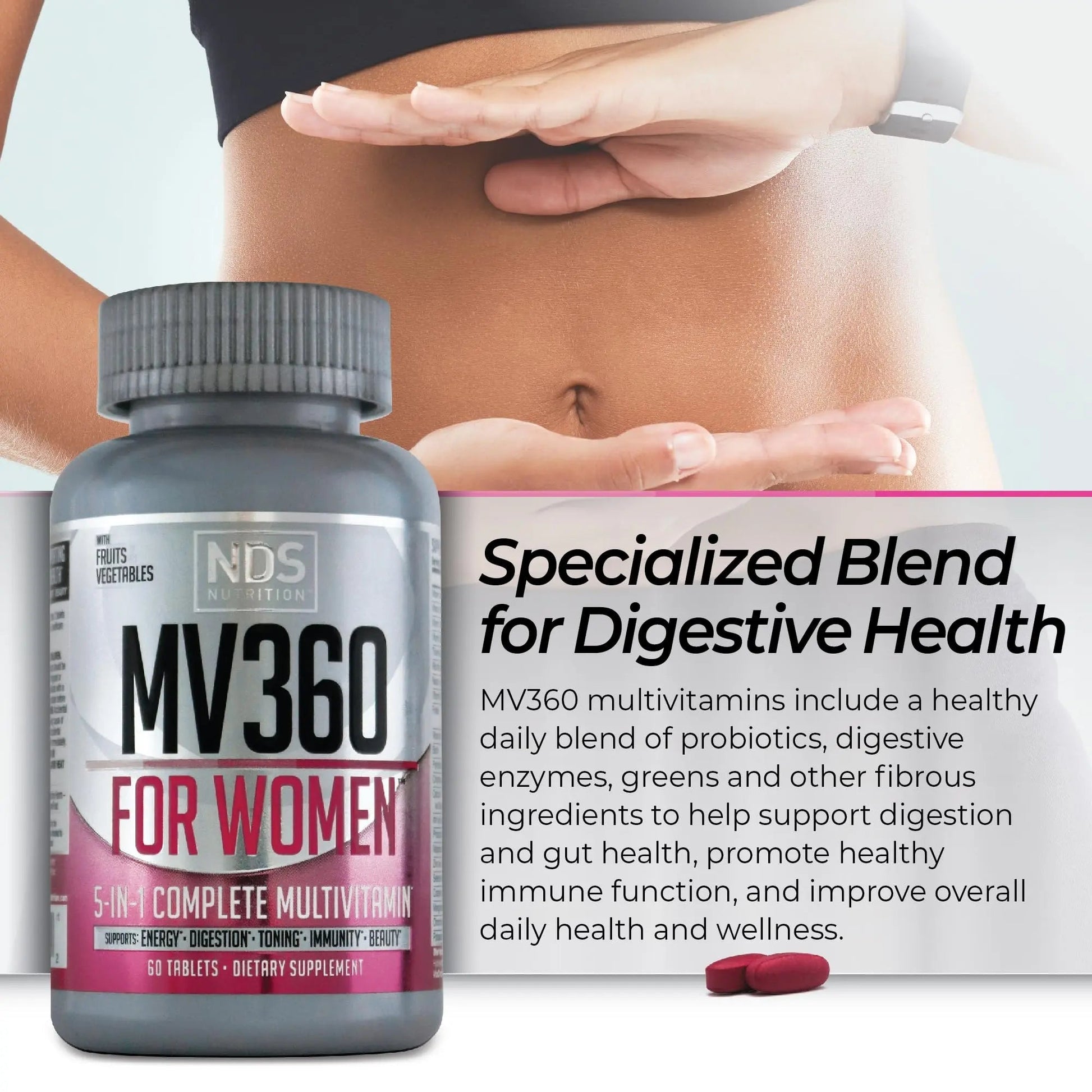 FitLife Brands Women's Nutrition MV360, 5-in-1 Complete Multivitamin with Essential Vitamins for Energy, Digestion, Toning, Immune Support FitLife Brands uk supplements