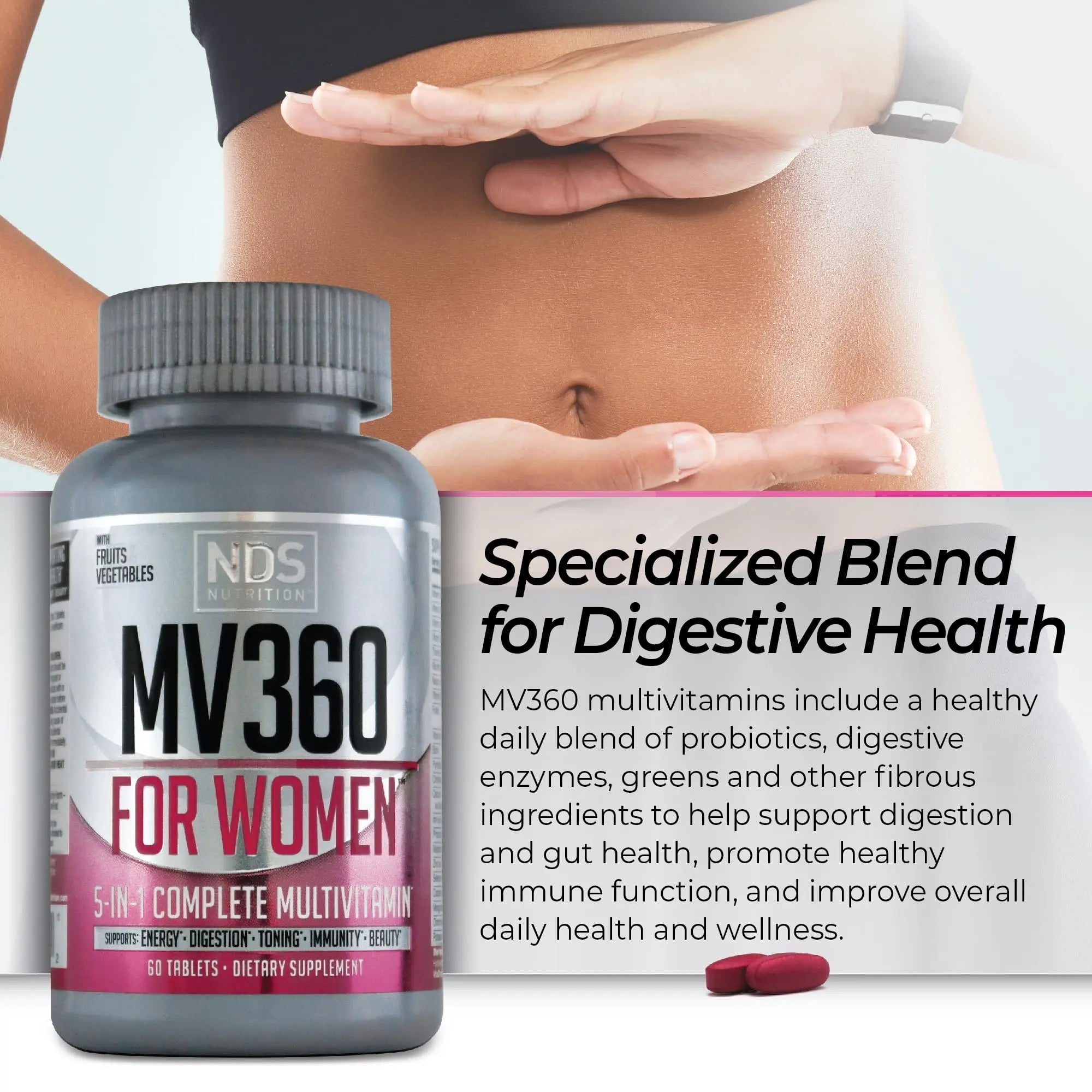 FitLife Brands Women's Nutrition MV360, 5-in-1 Complete Multivitamin with Essential Vitamins for Energy, Digestion, Toning, Immune Support FitLife Brands uk supplements