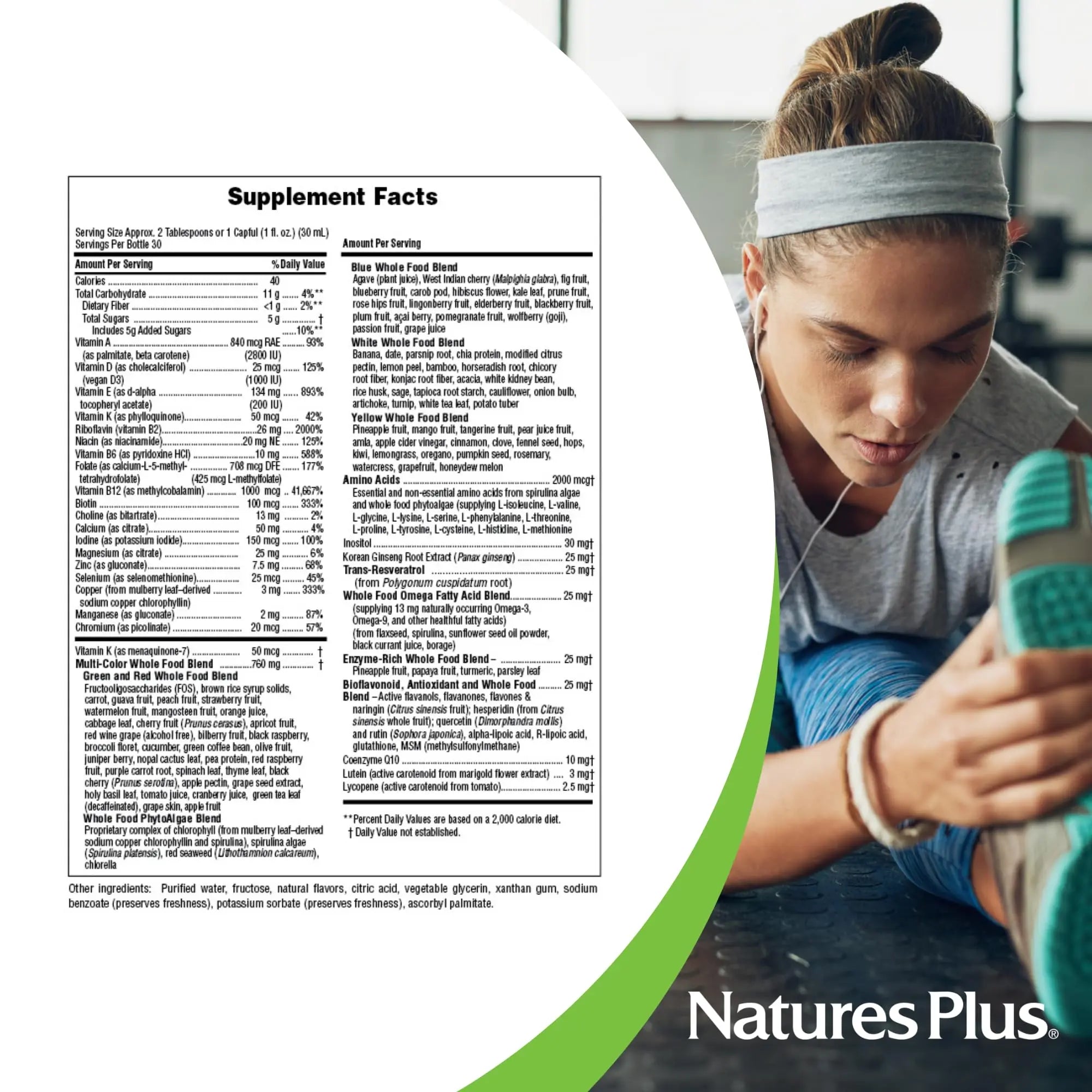 NaturesPlus Source of Life Gold Multivitamin Liquid - 30 oz - with Vitamins D3, B12 & K2 - Blood, Bone & Immune Support - Vegetarian & Gluten Free - 30 Servings NaturesPlus uk supplements