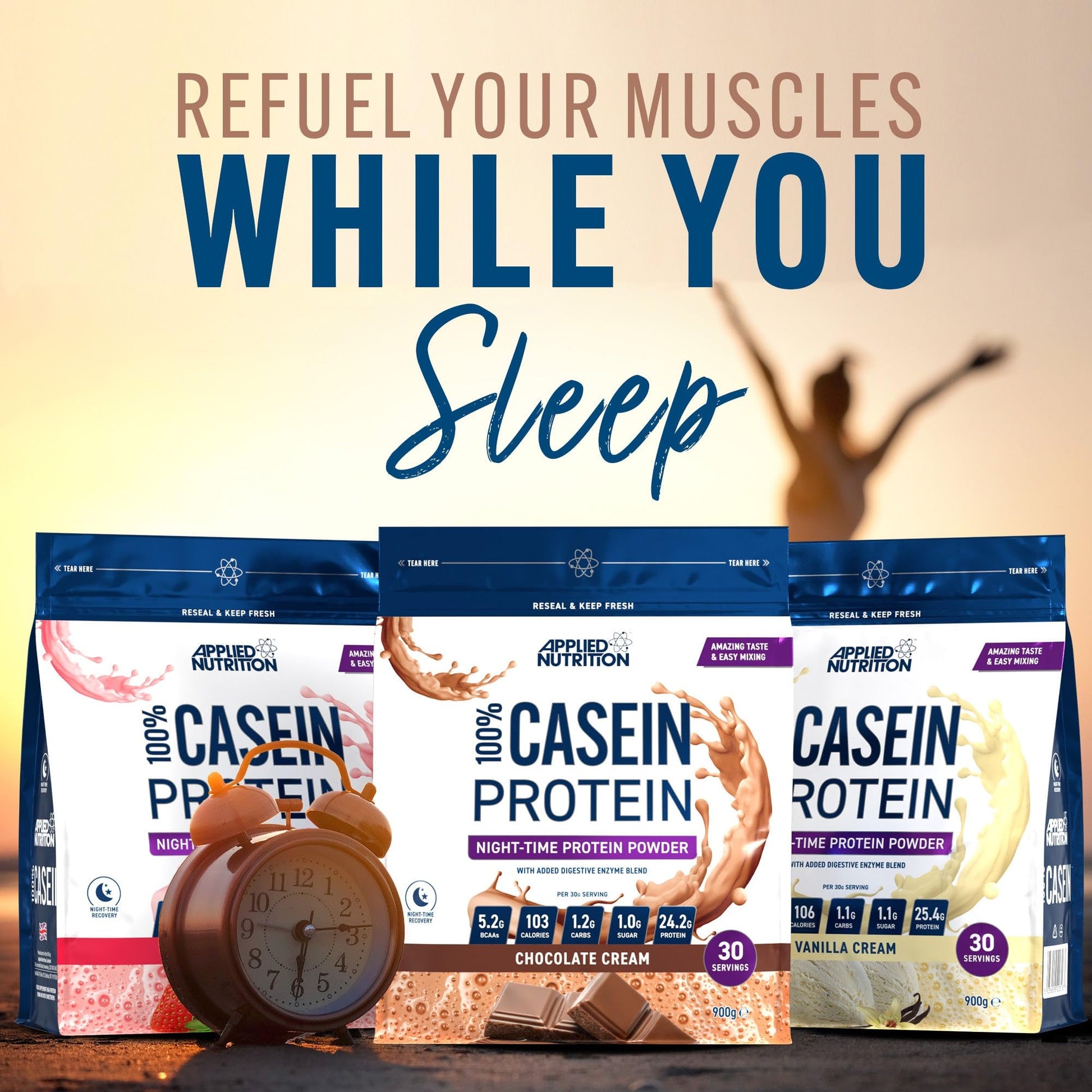 Applied Nutrition Casein Protein Powder - Micellar Casein Supplement, Slow Release Protein Applied Nutrition uk supplements