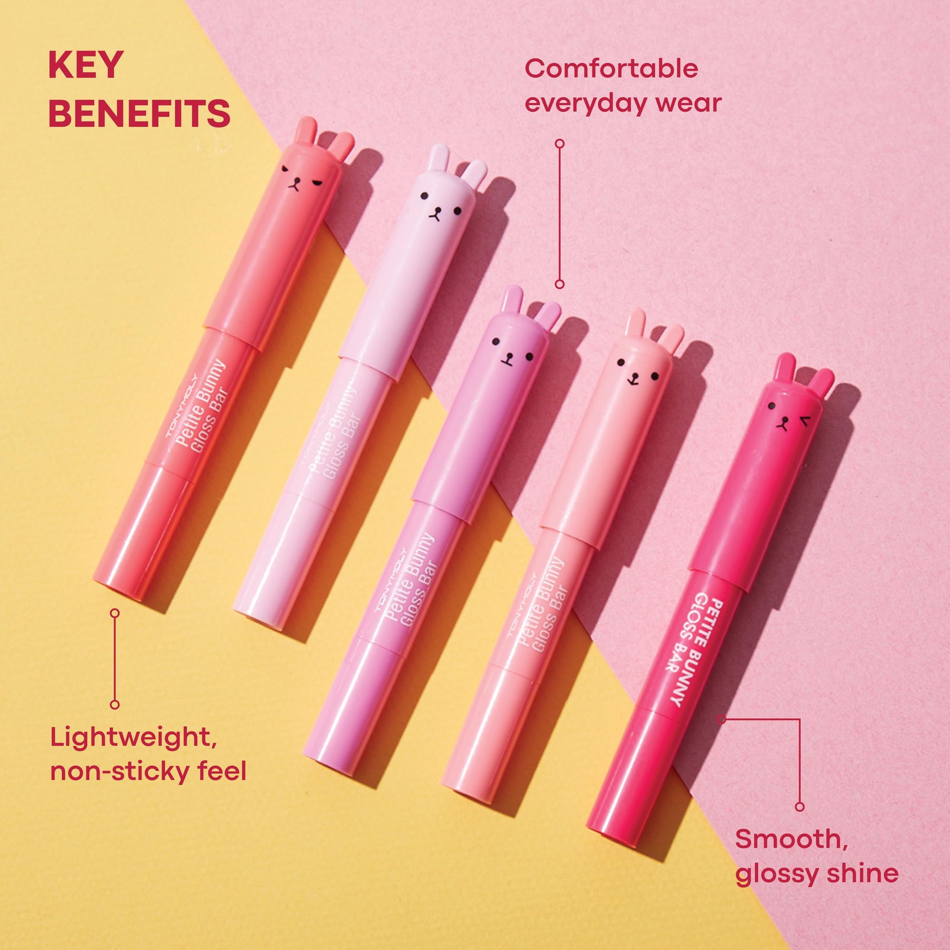 TONYMOLY Petit Bunny Lip Gloss – Easter Basket Stuffer, Cute Bunny Lip Crayon, Hydrating Korean Lip Gloss with Vitamin E for Soft, Juicy Cherry TONYMOLY uk supplements