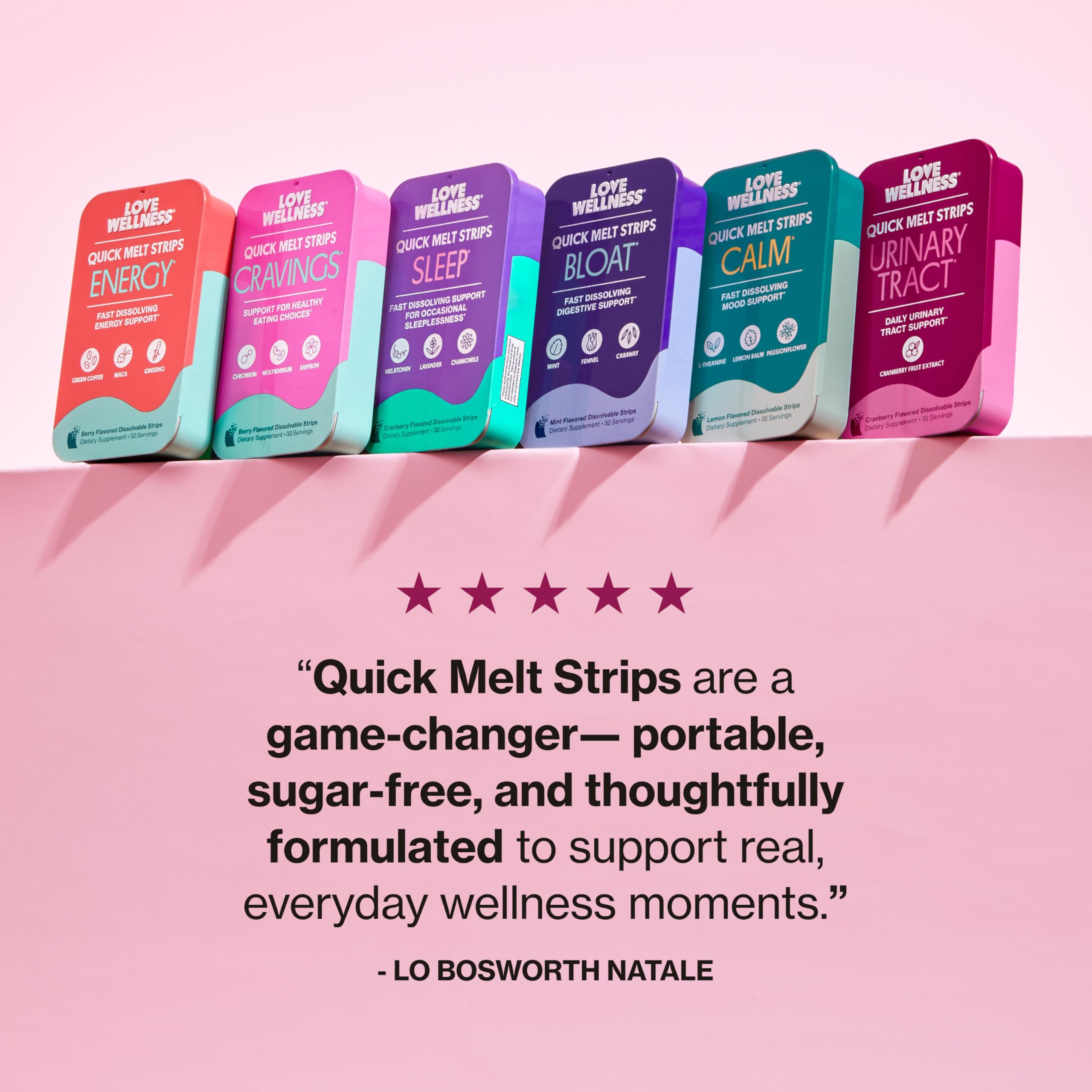 Love Wellness Urinary Tract* Quick Melt Strips - Fast-Dissolving UT Support with 36 mg PACs from Cranberry Fruit Extract - Promotes Urinary Health* - No Water Needed - Vegan and Sugar Free - 32 Strips Love Wellness uk supplements
