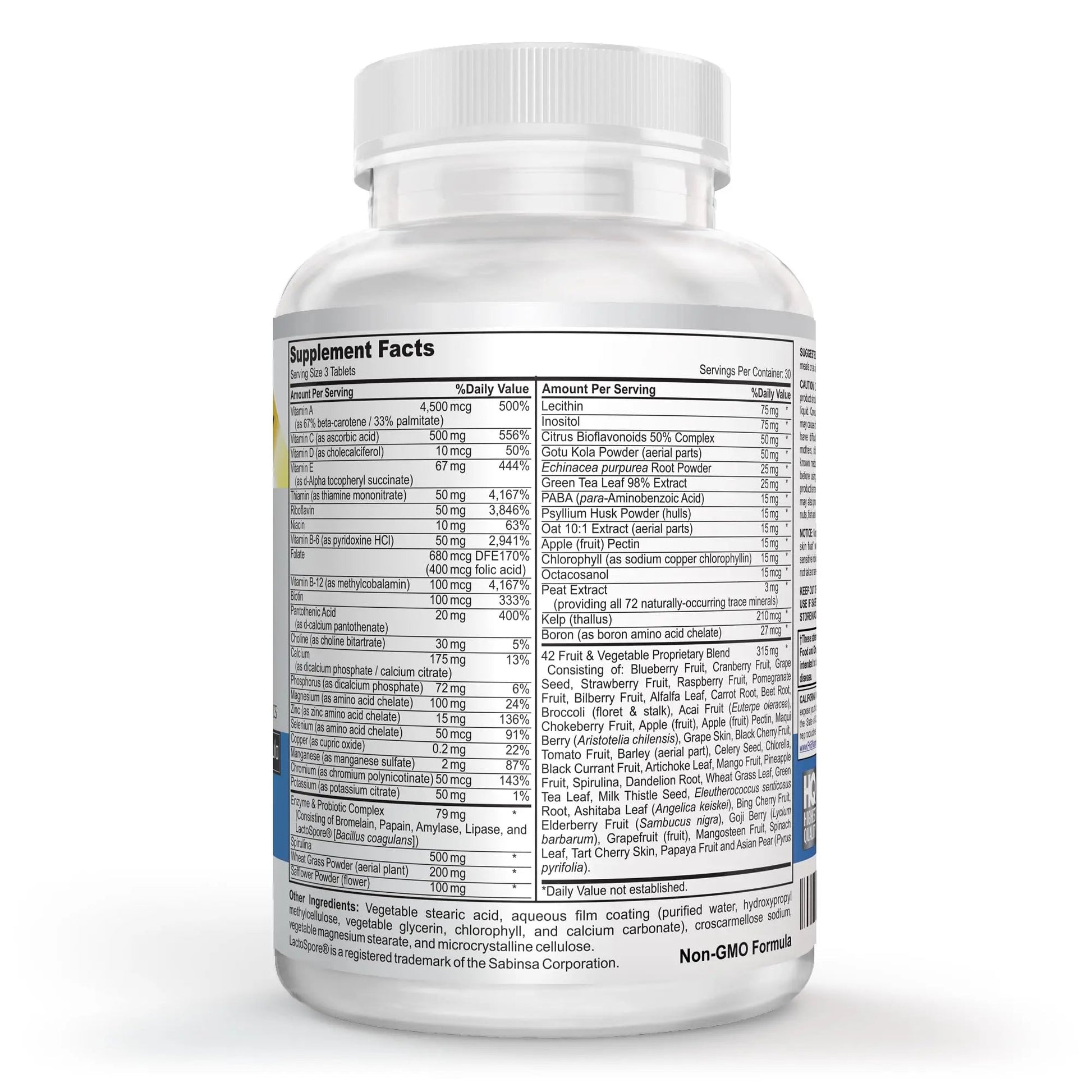 Vegan Whole Food Multivitamin & Mineral - Vitamins A B1 B2 B6 B12 C D3 E & 110 Super Foods, Herbs, Greens & Reds Vitalité Now! uk supplements