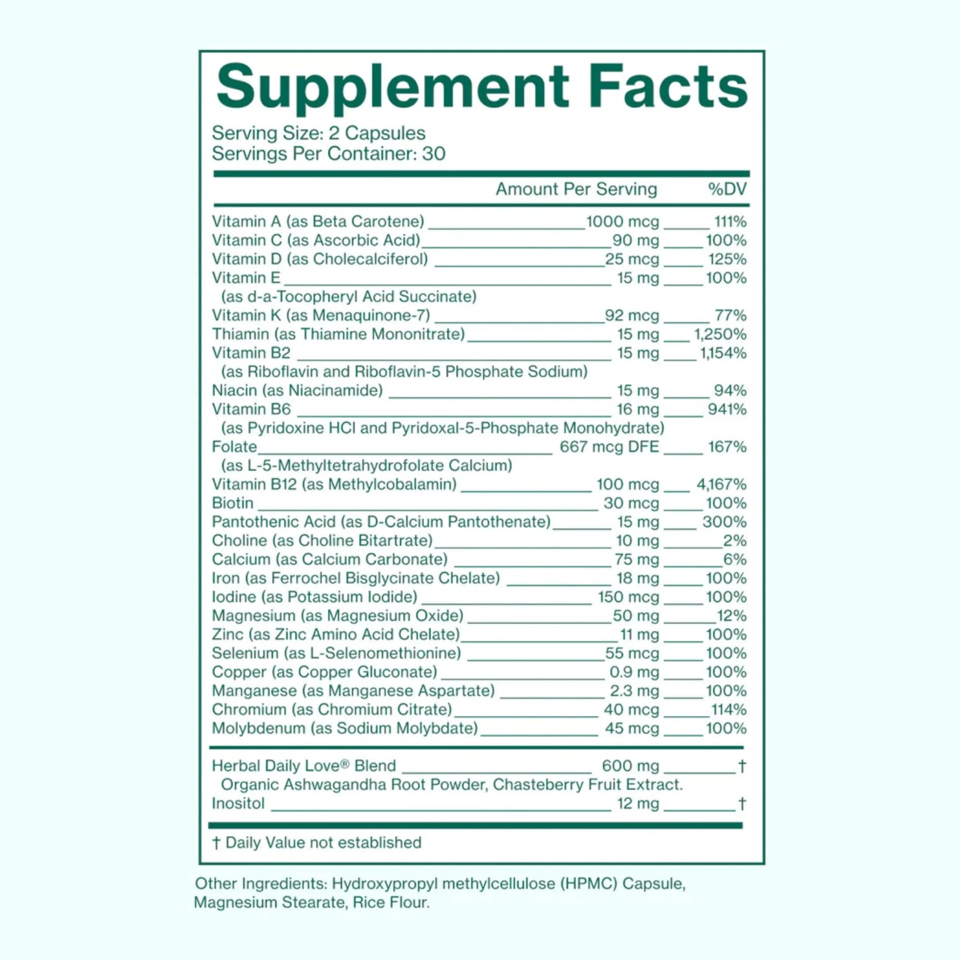 Love Wellness Daily Love Multivitamin for Women | Supports Energy, Cortisol, Immune Health, Stress Relief, & PMS | Complete with Vitamin D, C Love Wellness uk supplements