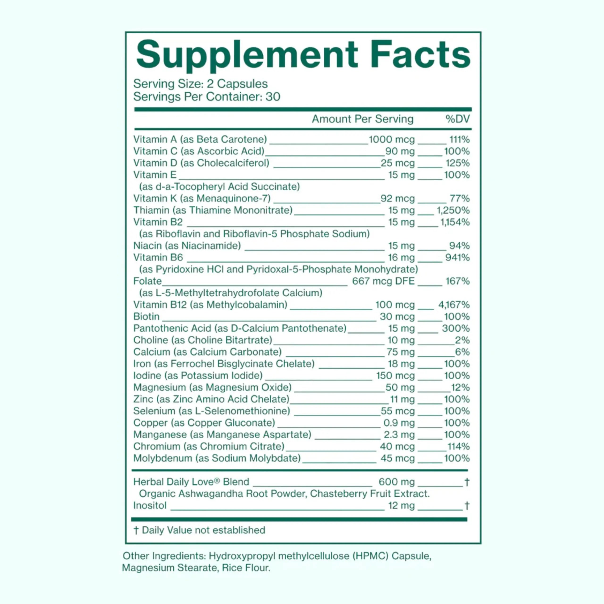 Love Wellness Daily Love Multivitamin for Women | Supports Energy, Cortisol, Immune Health, Stress Relief, & PMS | Complete with Vitamin D, C Love Wellness uk supplements