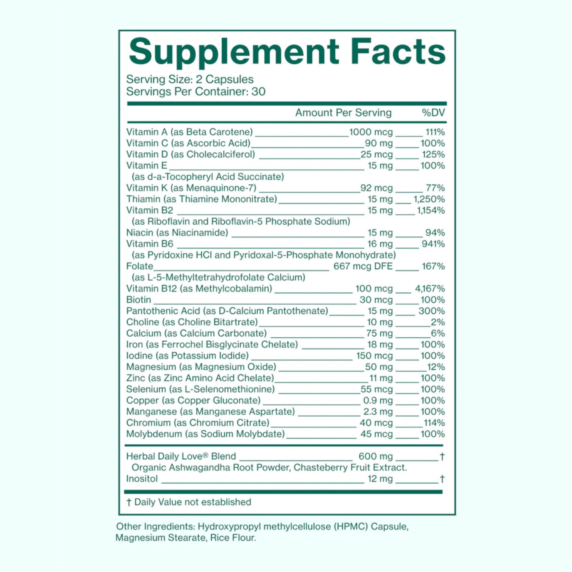 Love Wellness Daily Love Multivitamin for Women | Supports Energy, Cortisol, Immune Health, Stress Relief, & PMS | Complete with Vitamin D, C, Iron, Calcium, Zinc, & Biotin, Magnesium | 60 Count Love Wellness uk supplements
