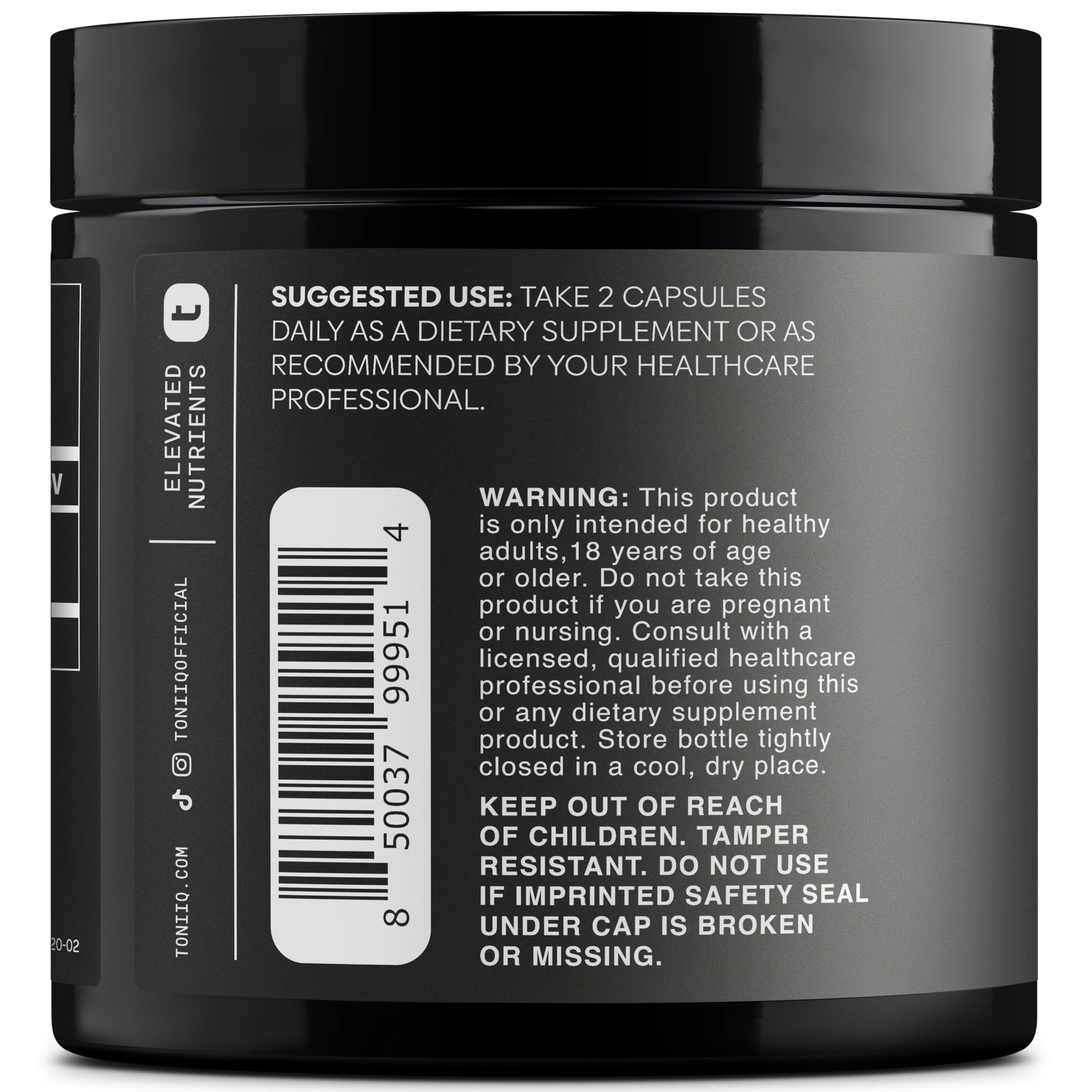 Toniiq Fadogia Agrestis - Ultra High Potency 30:1 Extract - 1200mg Per Serving - Highly Concentrated - Third-Party Lab Tested - 120 Capsules Toniiq uk supplements